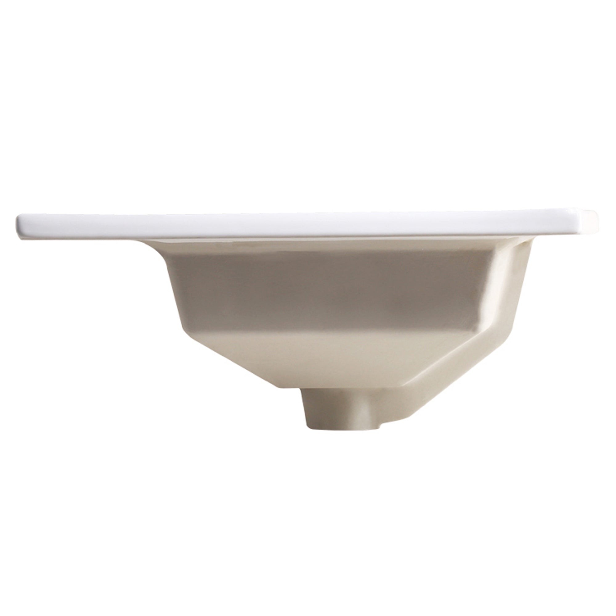 Alternate Image for Nantucket Sinks Great Point 22.625" x 19.4375" Rectangular Drop In/Topmount Ceramic - Vitreous China ADA Bathroom Sink with Accessories, White, DI-2320-R1