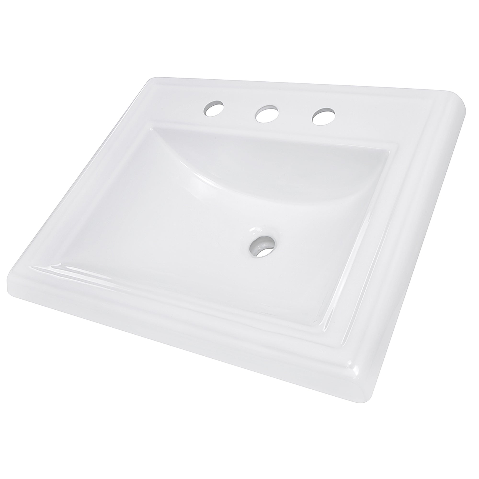Alternate Image for Nantucket Sinks Great Point 23" Ceramic Bathroom Sink, White, DI-2418-R8