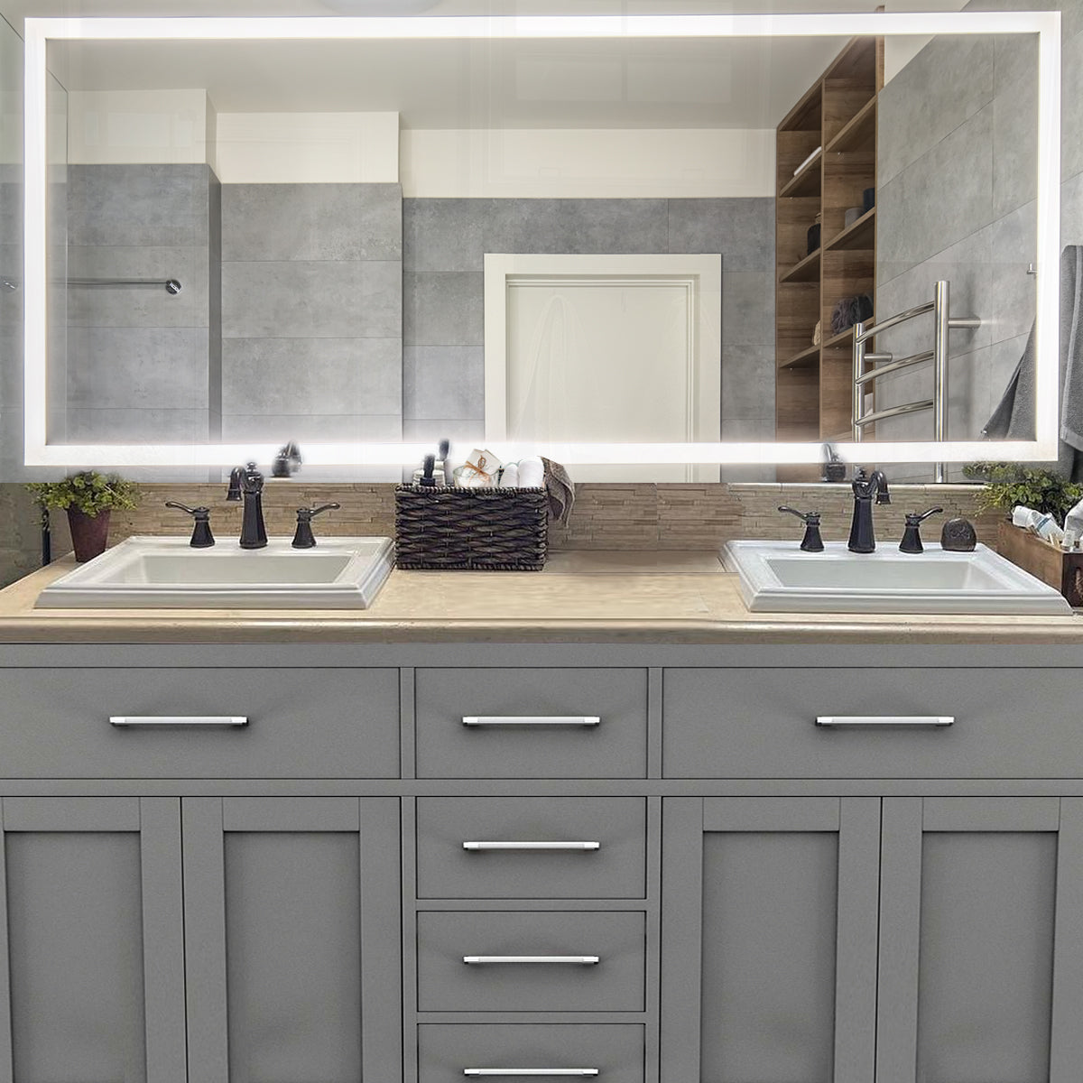 Alternate Image for Nantucket Sinks Great Point 23" Ceramic Bathroom Sink, White, DI-2418-R8