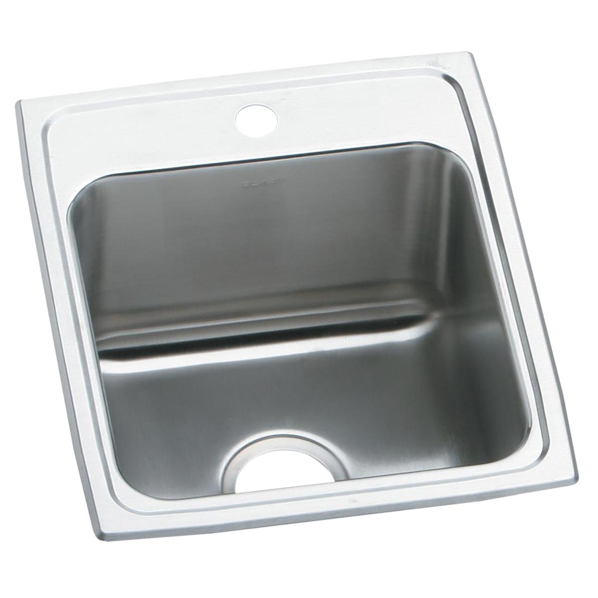 Alternate Image for Elkay Lustertone Classic 17" Drop In/Topmount Stainless Steel Kitchen Sink, Lustrous Satin, 1 Faucet Hole, DLR1720101