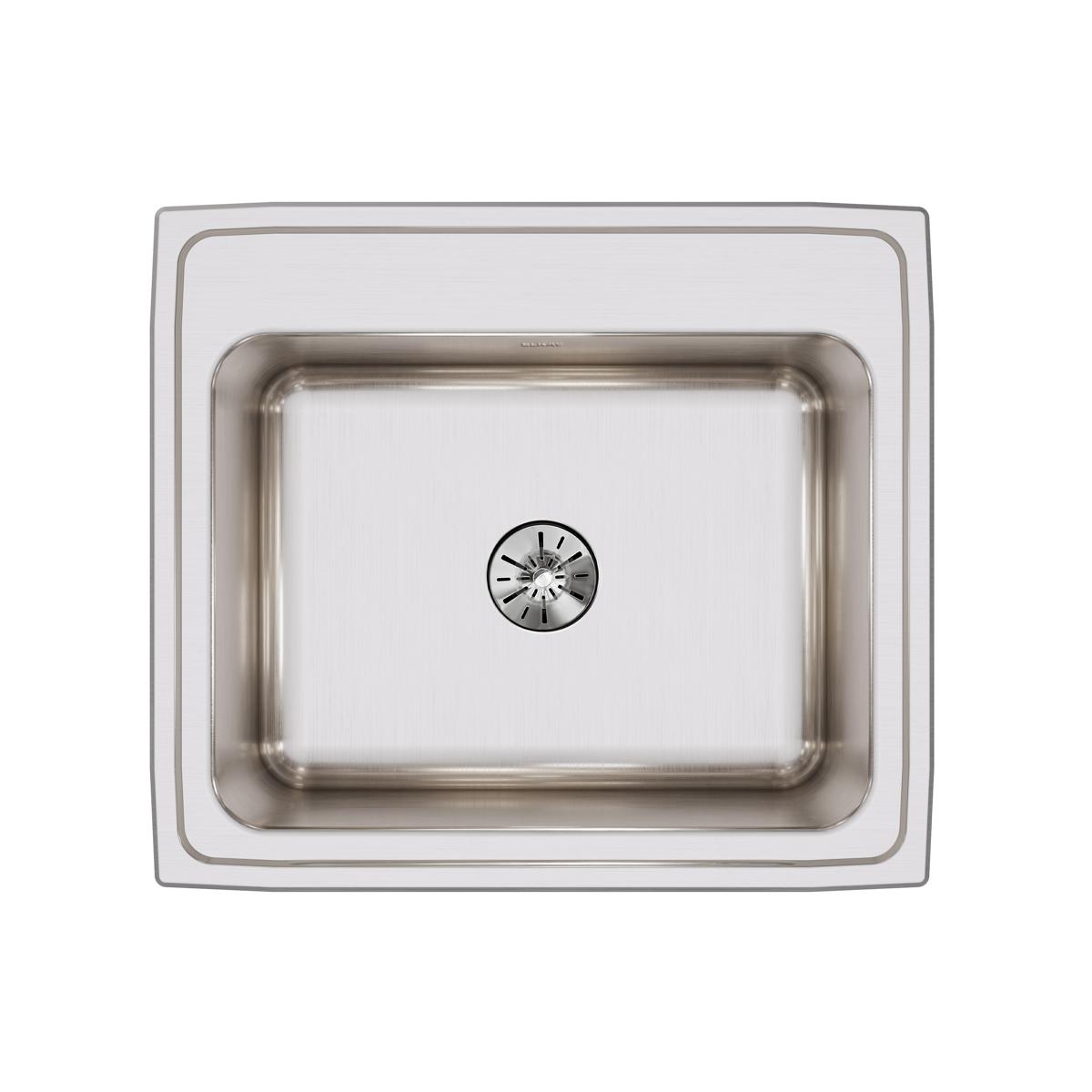 Alternate Image for Elkay Lustertone Classic 25" Drop In/Topmount Stainless Steel Kitchen Sink, Lustrous Satin, No Faucet Hole, DLR252210PD0