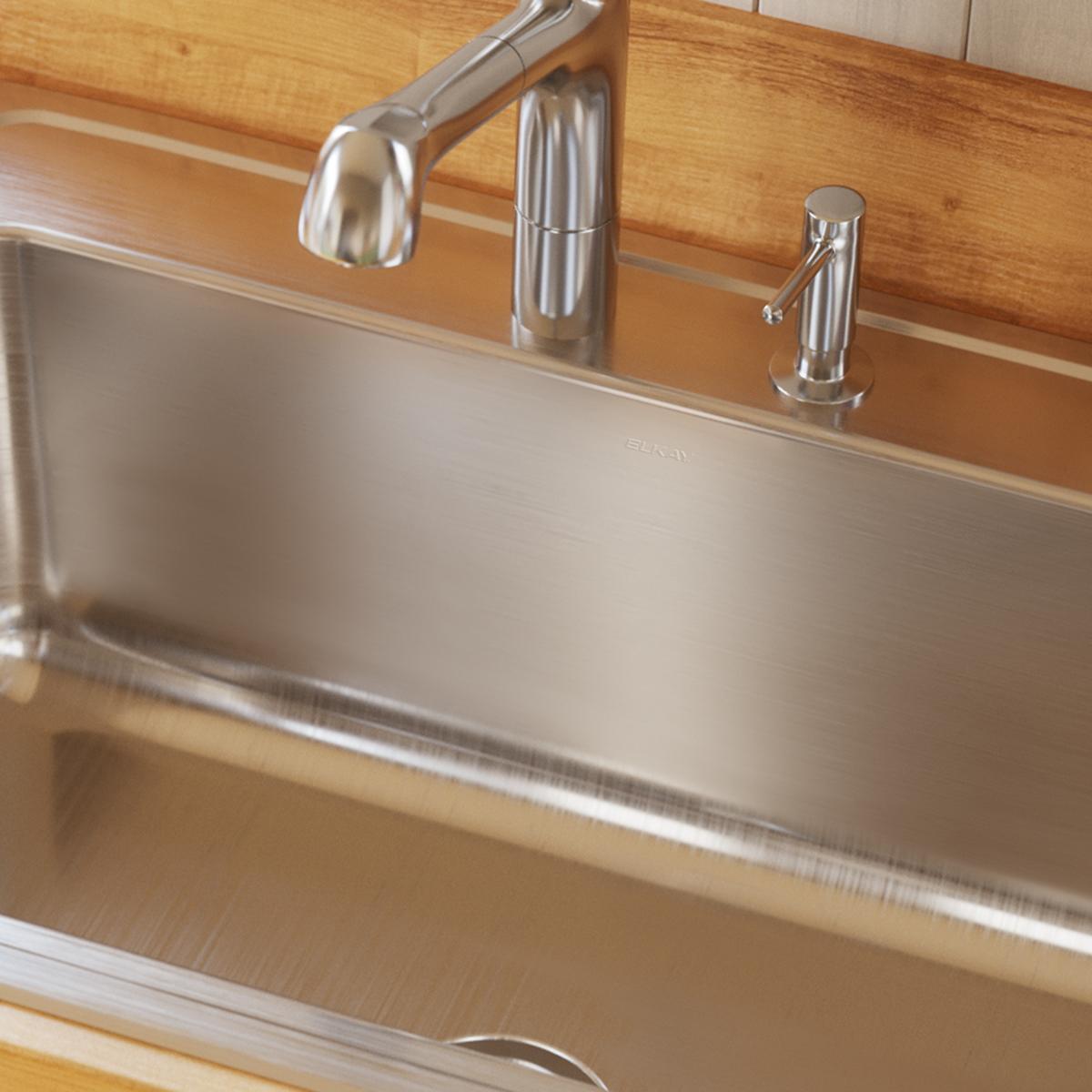 Alternate Image for Elkay Lustertone Classic 31" Drop In/Topmount Stainless Steel Kitchen Sink, Lustrous Satin, 1 Faucet Hole, DLR3122121