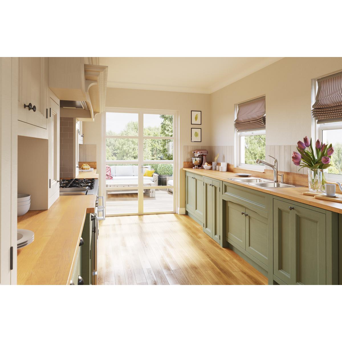 Alternate Image for Elkay Lustertone Classic 33" Drop In/Topmount Stainless Steel Kitchen Sink, 50/50 Double Bowl, Lustrous Satin, MR2 Faucet Holes, DLR332210PDMR2