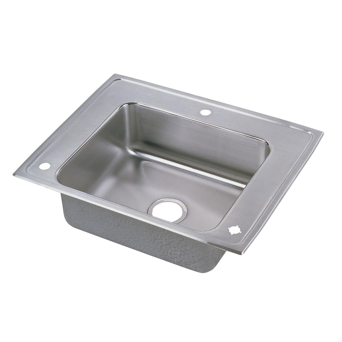Alternate Image for Elkay Lustertone Classic 28" Drop In/Topmount Stainless Steel ADA Classroom Sink Kit with Faucet, Lustrous Satin, 3 Faucet Holes, DRKAD282265RC