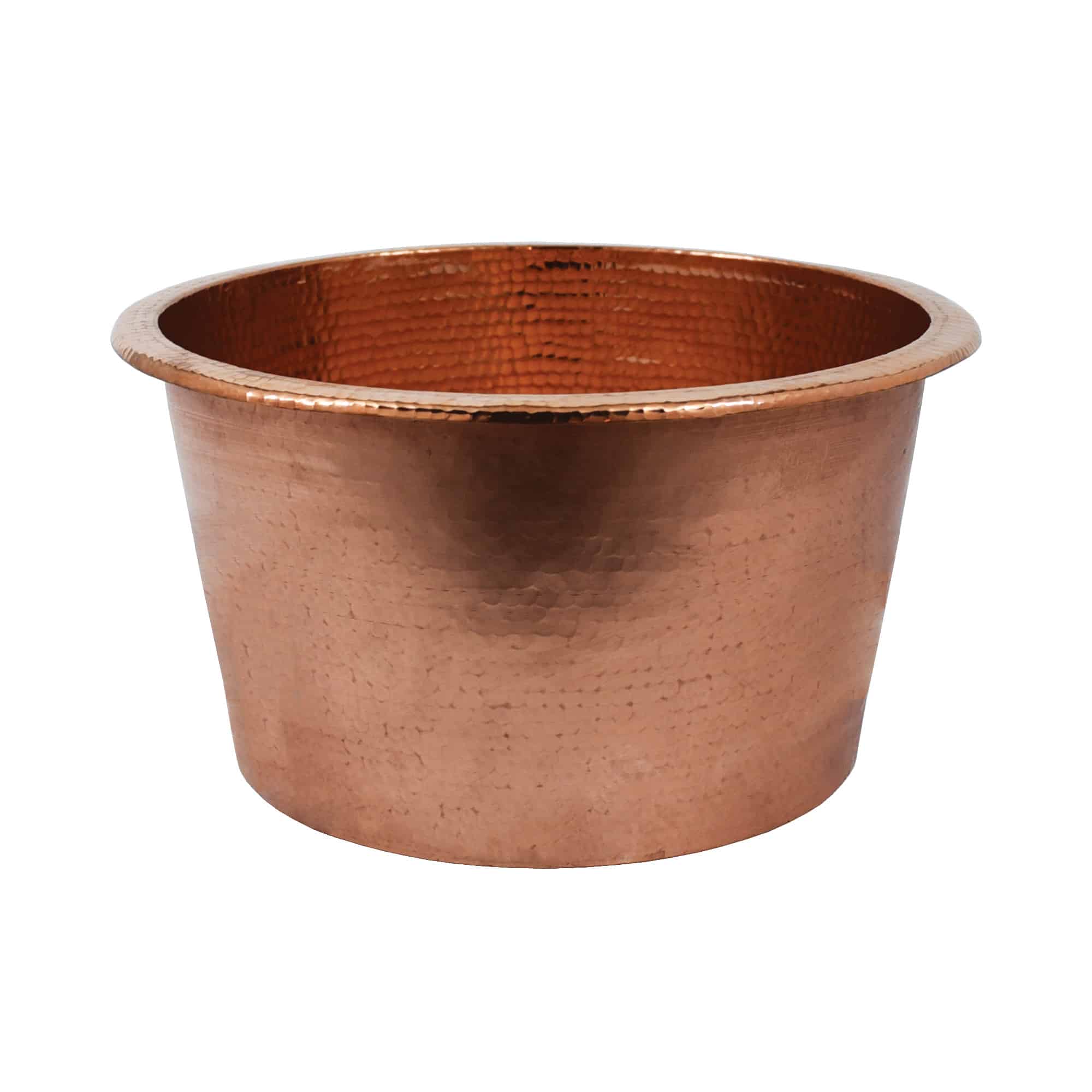 Native Trails Diego 13" Round Copper Bar/Prep Sink, Polished Copper, 16 Gauge, CPS435 Product Image