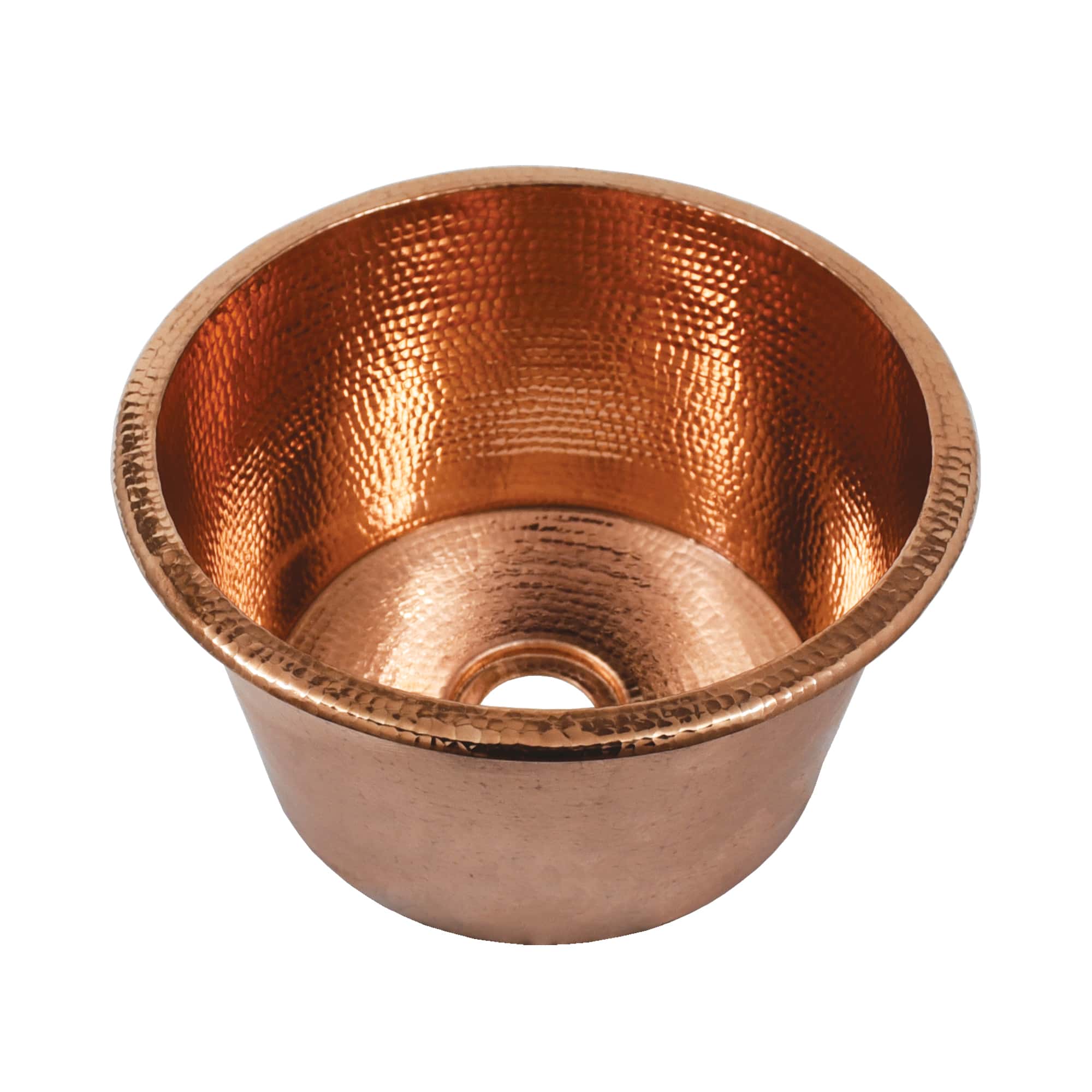 Native Trails Diego 13" Round Copper Bar/Prep Sink, Polished Copper, 16 Gauge, CPS435 Product Image
