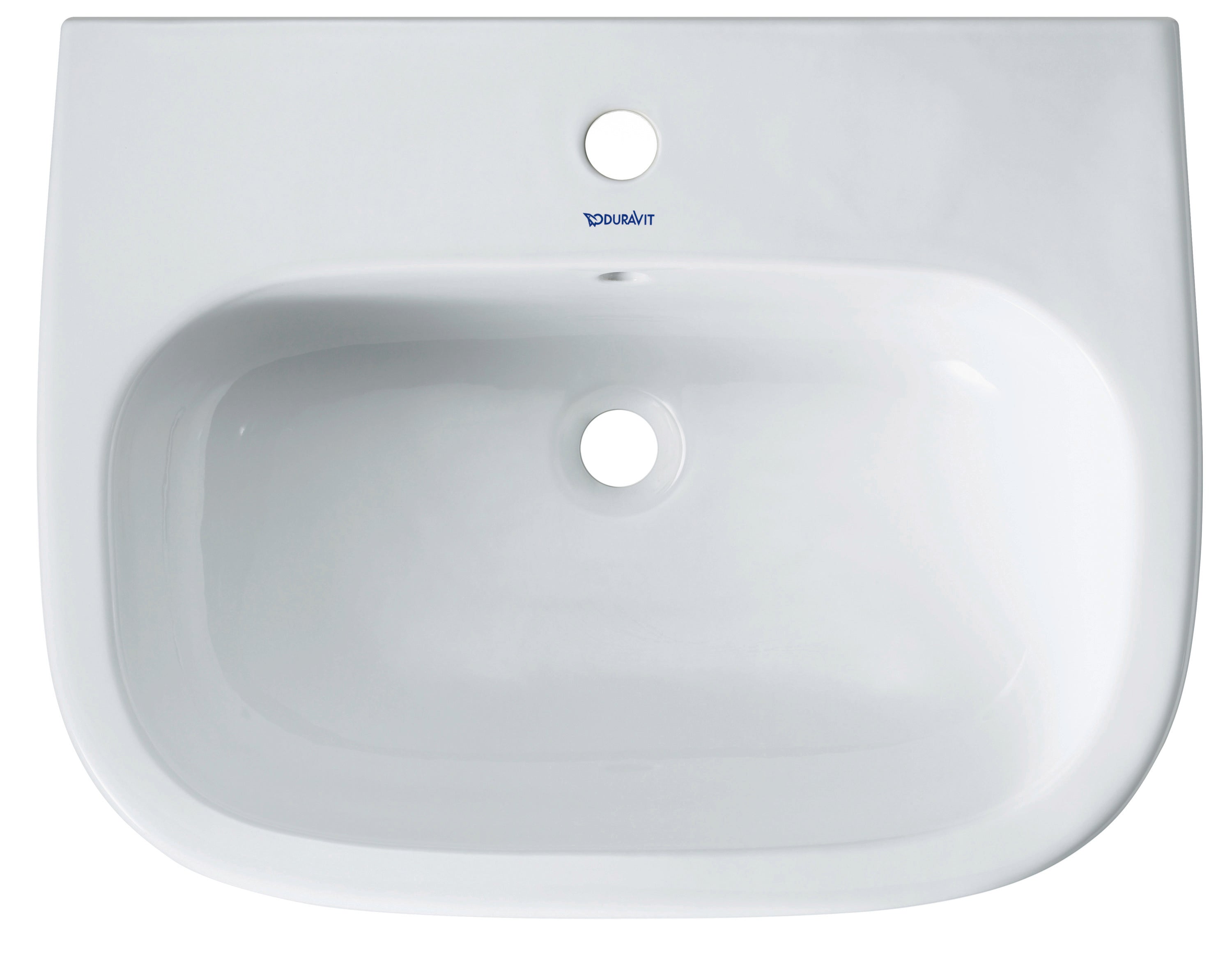 D-Code 23 5/8" Rectangular Wall Mounted Sink in White with Single Faucet Hole and with Overflow