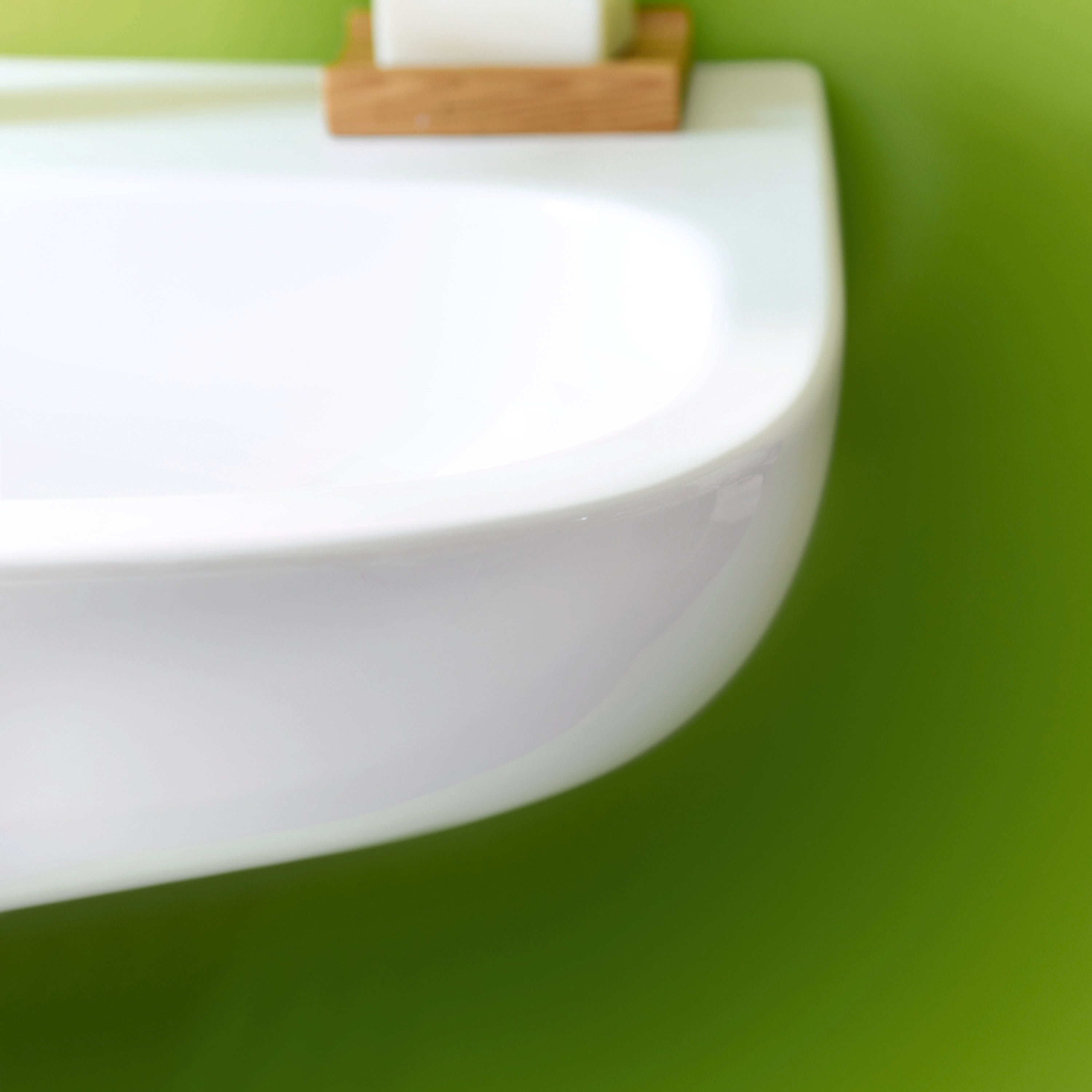 D-Code 23 5/8" Rectangular Wall Mounted Sink in White with Single Faucet Hole and with Overflow