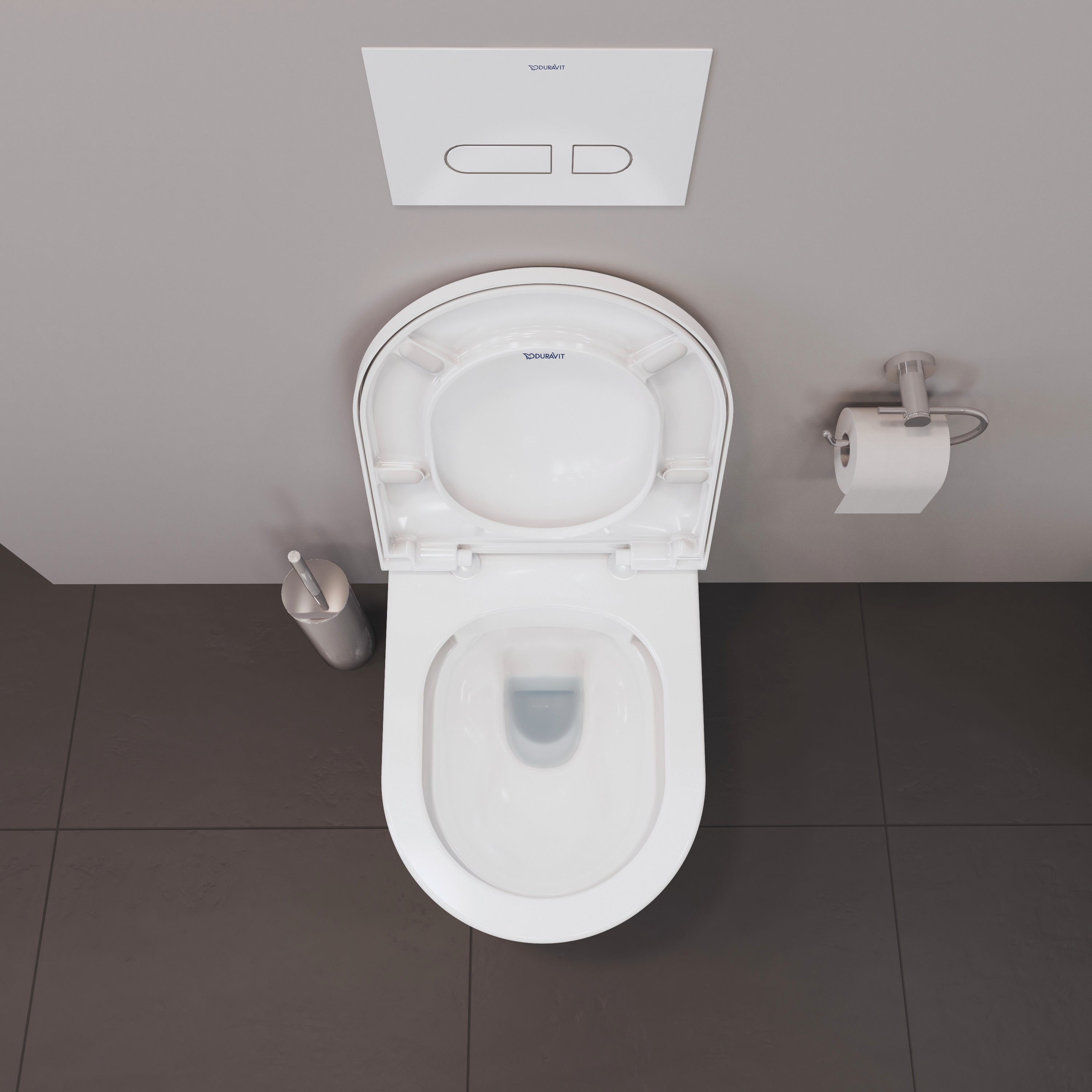 D-Neo 1.28/0.8 GPF Dual Flush Rimless ADA Compliant Round Wall Mounted Toilet in White