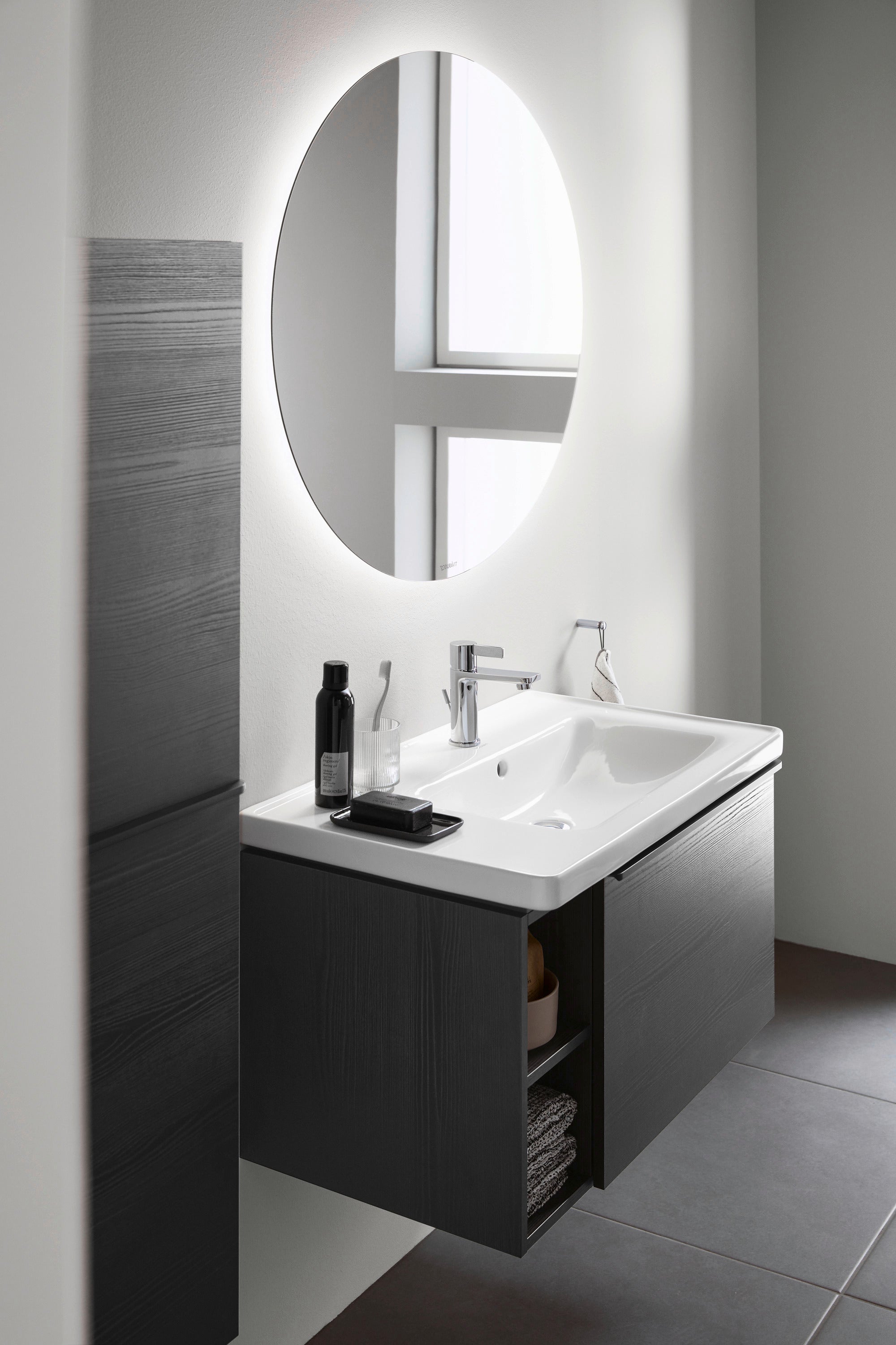 Light & Mirror Sensor Control LED Mirror in Aluminum, 4000K