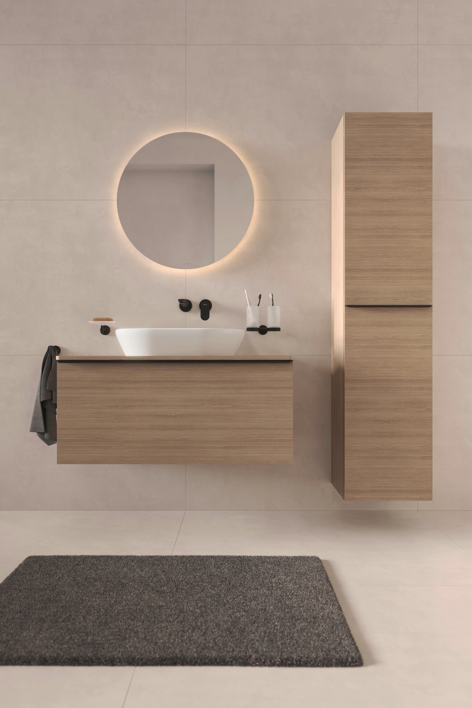 D-Neo 23 5/8" Oval Vessel Sink in White