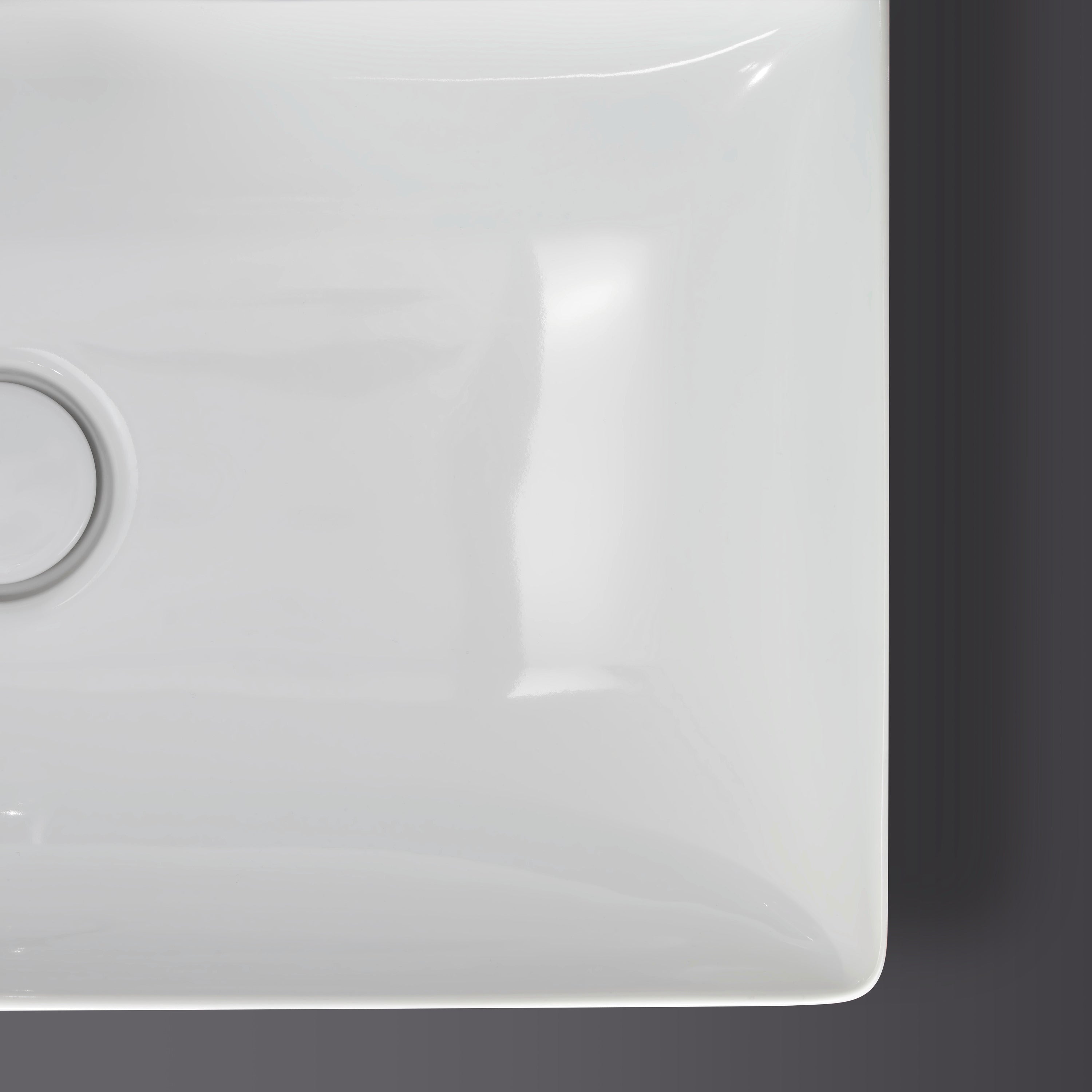 DuraSquare 23 5/8" Rectangular Wall Mounted Sink in White with Single Faucet Hole