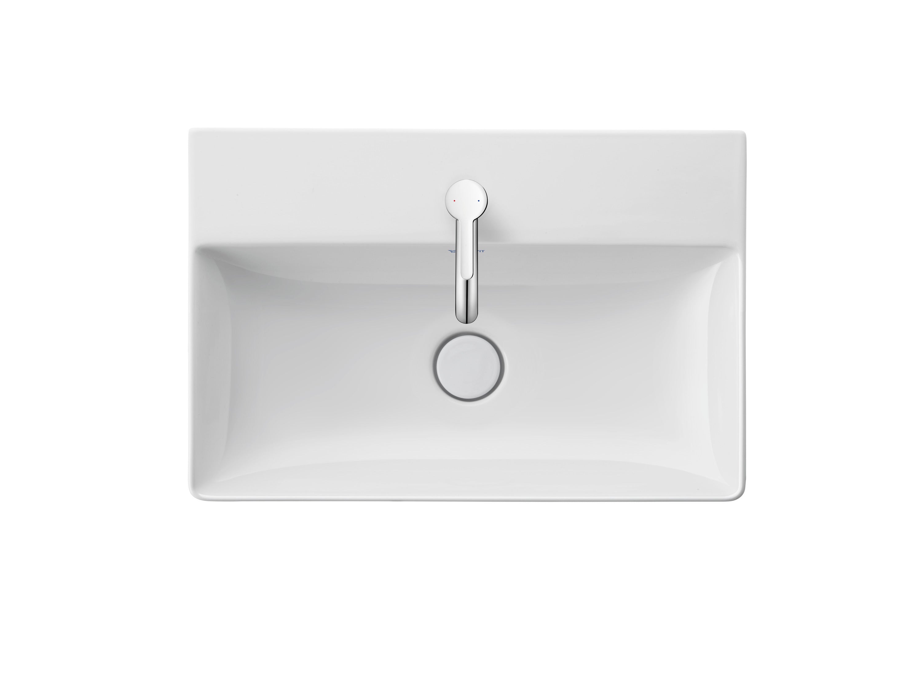 DuraSquare 23 5/8" Rectangular Wall Mounted Sink in White with Single Faucet Hole