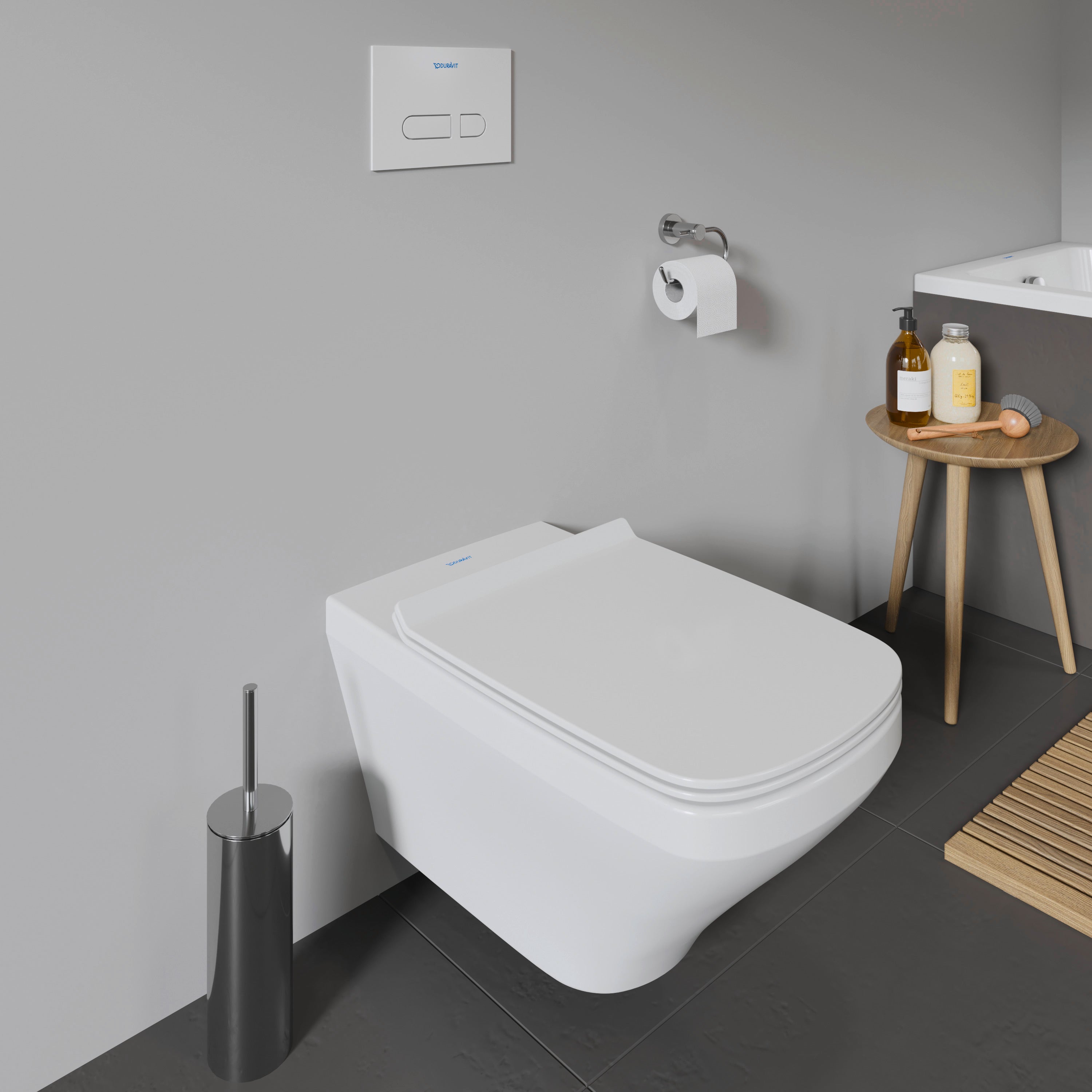 DuraStyle 1.6/0.8 GPF Dual Flush ADA Compliant Elongated Wall Mounted Toilet in White