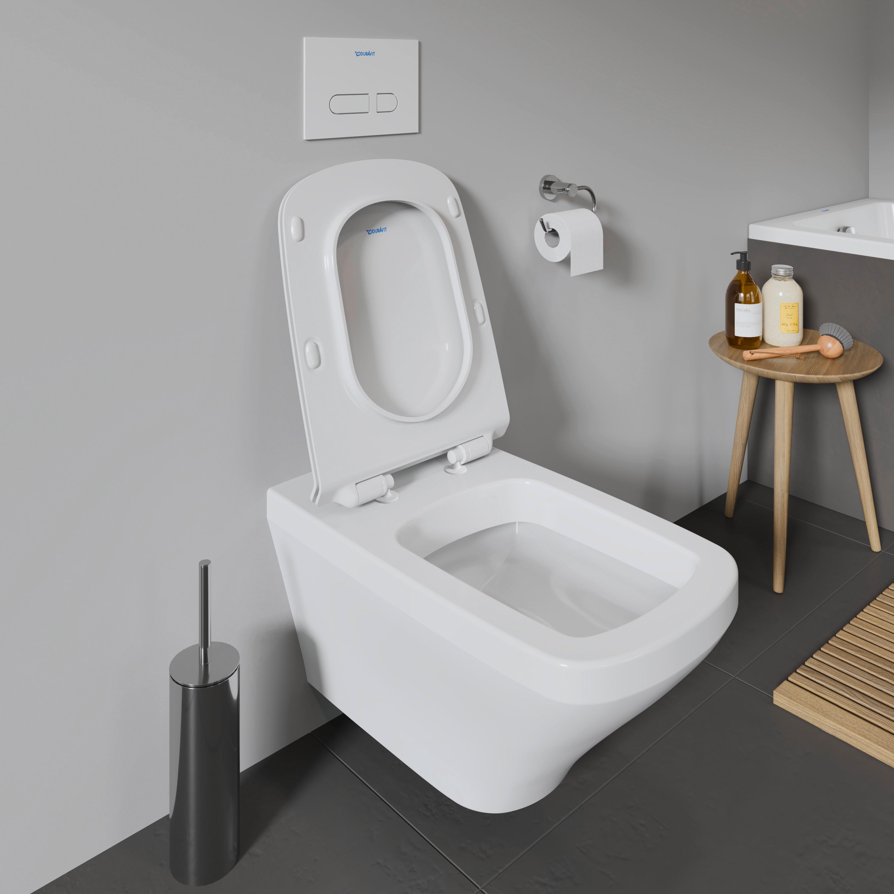 DuraStyle 1.6/0.8 GPF Dual Flush ADA Compliant Elongated Wall Mounted Toilet in White