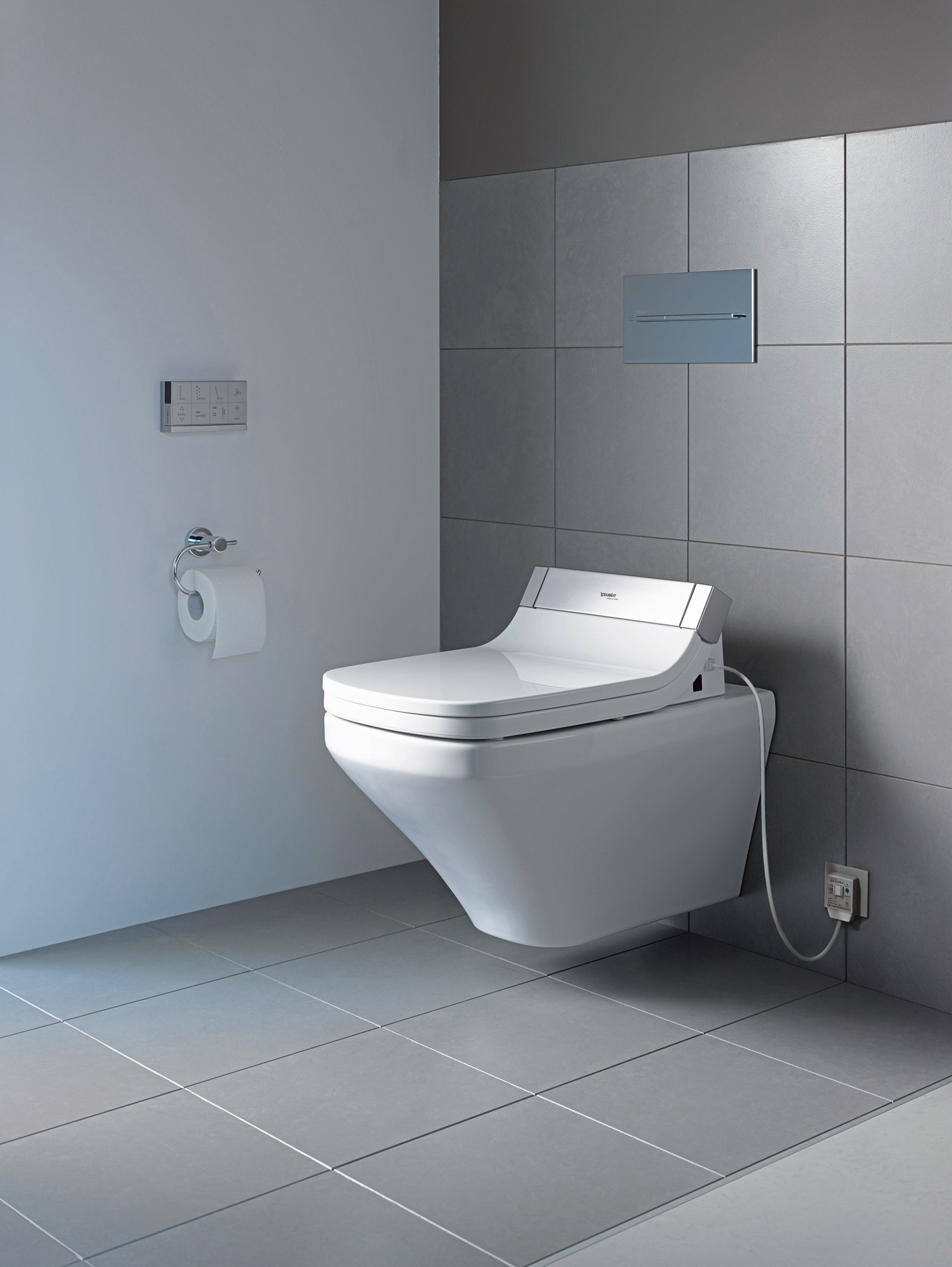 DuraStyle 1.28/0.8 GPF Dual Flush ADA Compliant Elongated Wall Mounted Toilet in White - Seat, Actuator, and In-Wall Tank and Carrier Sold Separately