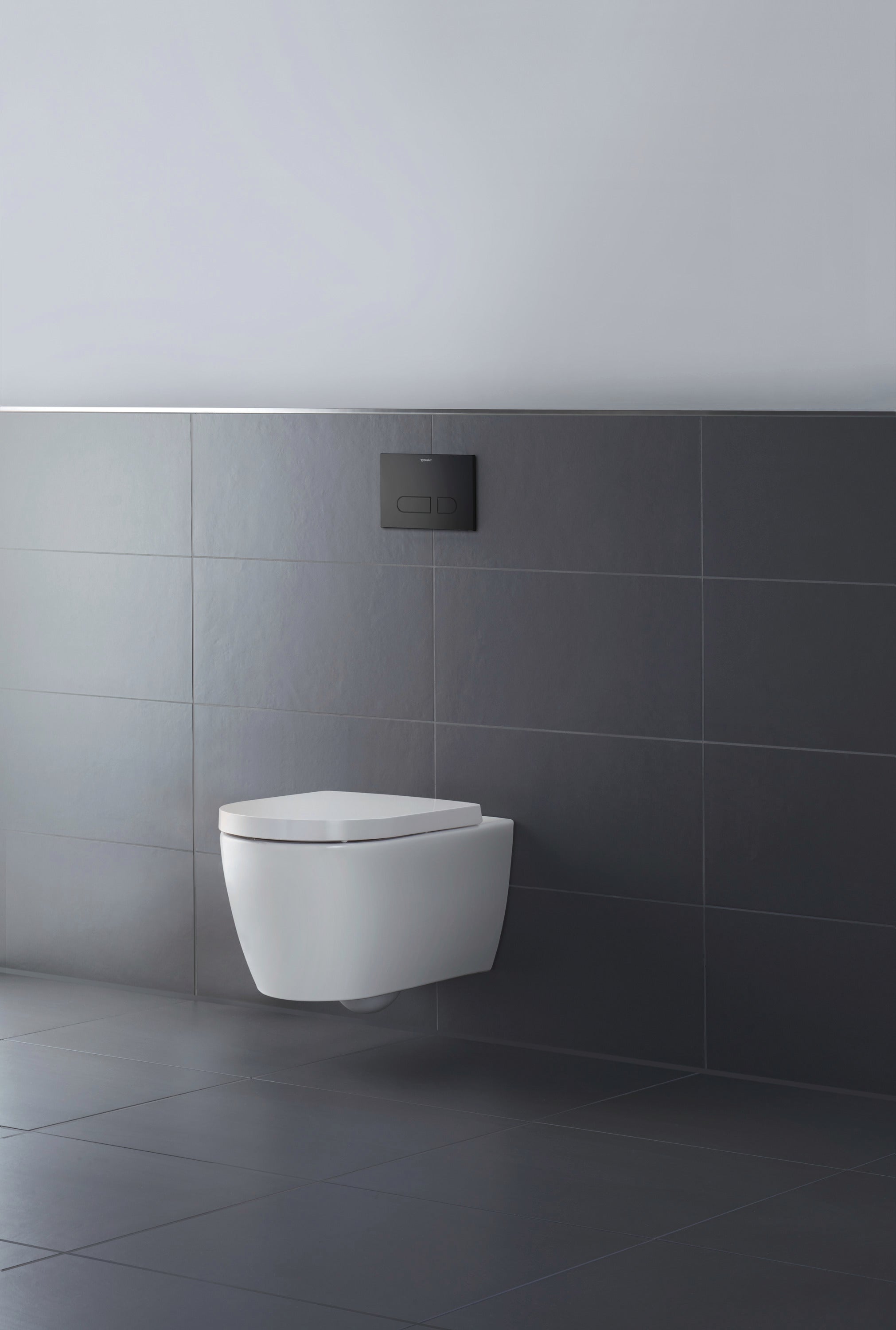 ME by Starck 1.28/0.8 GPF Dual Flush Rimless ADA Compliant Compact Elongated Wall Mounted Toilet in White