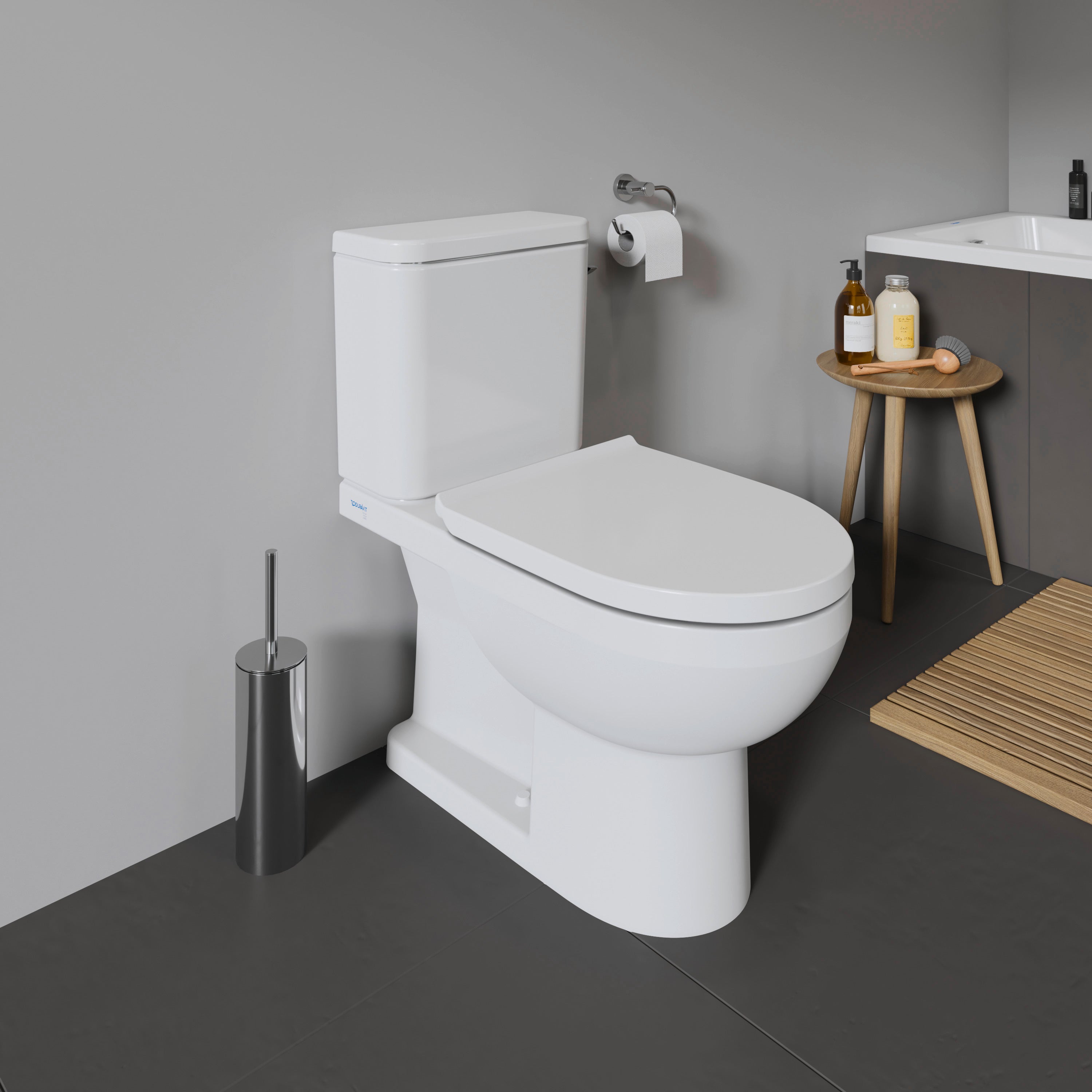 Duravit No.1 1.28 GPF Single Flush Toilet Tank in White with Right Lever Flush