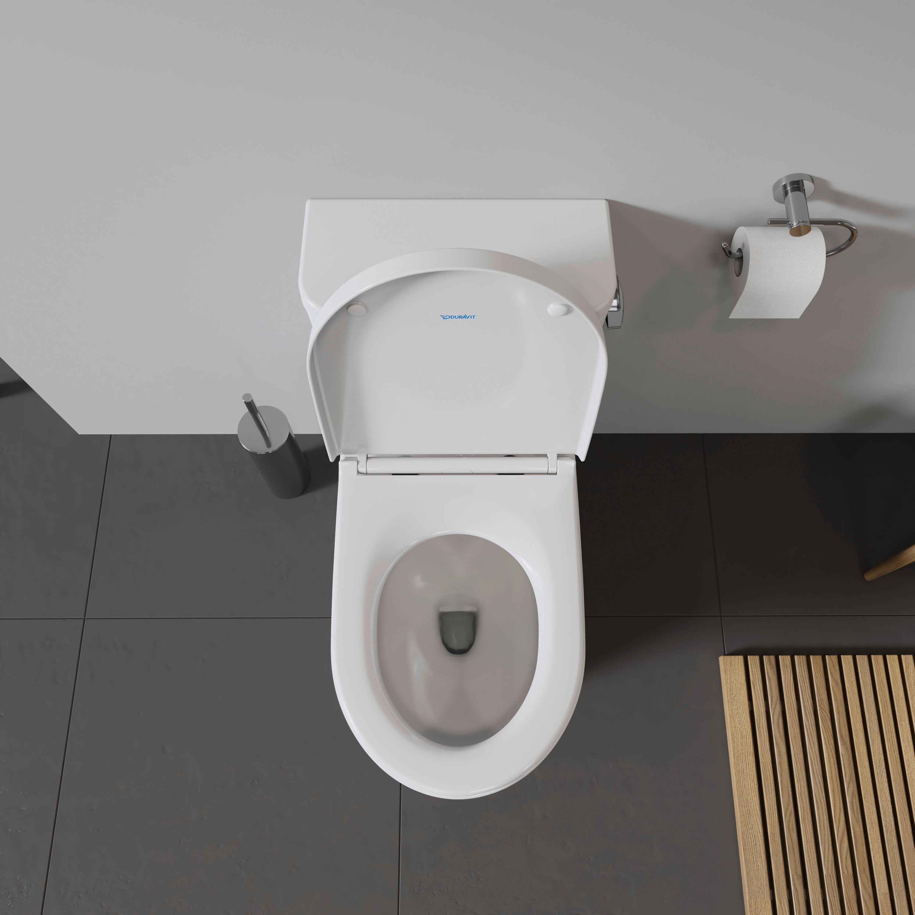Duravit No.1 1.28 GPF Single Flush Rimless Elongated Toilet Bowl in White