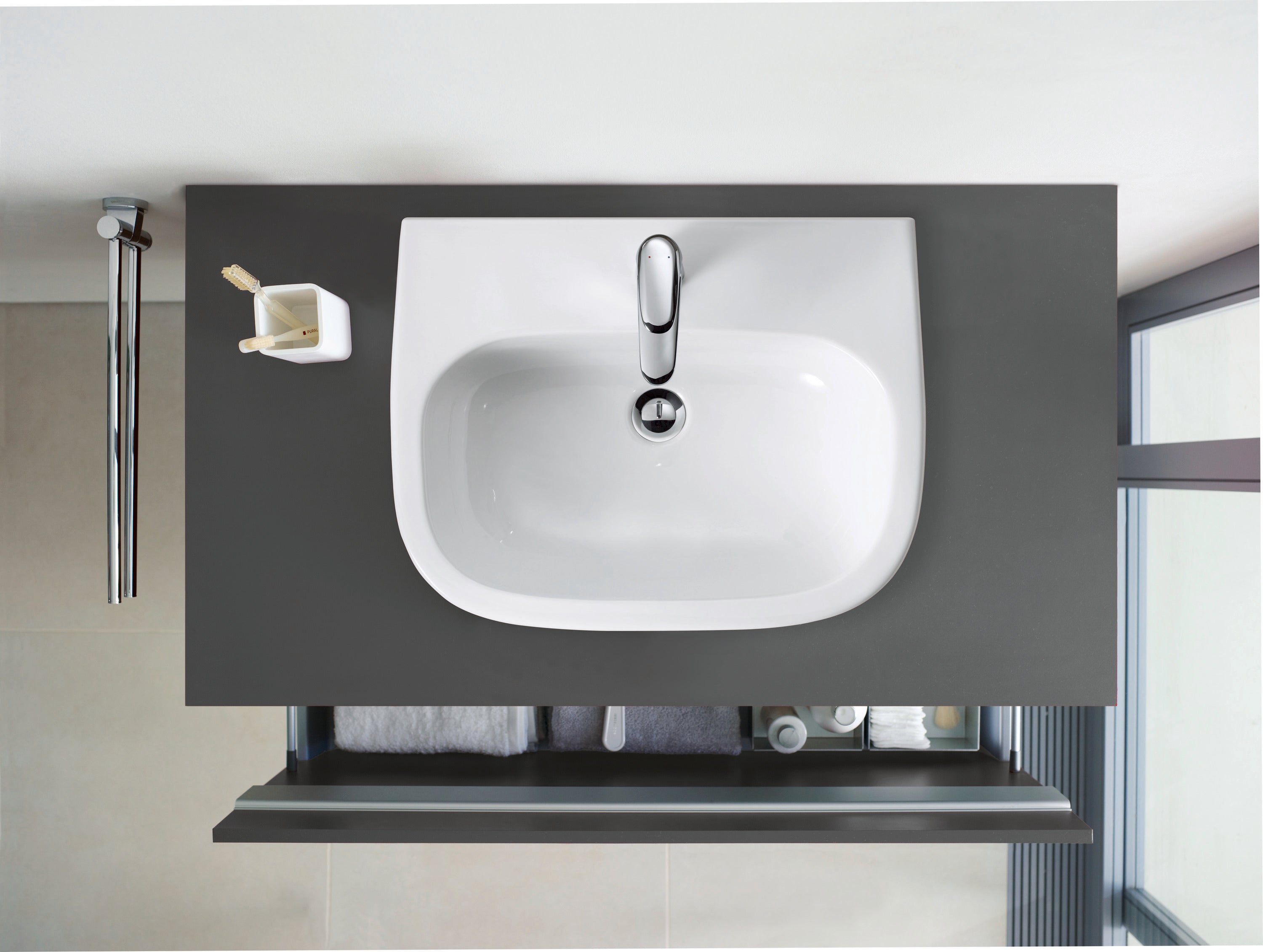 D-Code 21 1/2" Rectangular Drop In Sink in White with Single Faucet Hole and Overflow