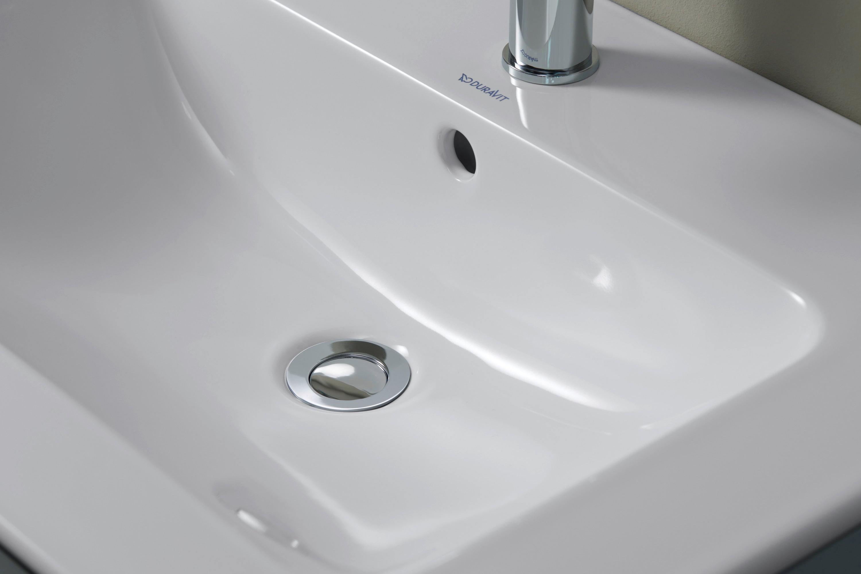 ME by Starck 20 7/8" Rectangular Wall Mounted Sink in White with Single Faucet Hole and with Overflow