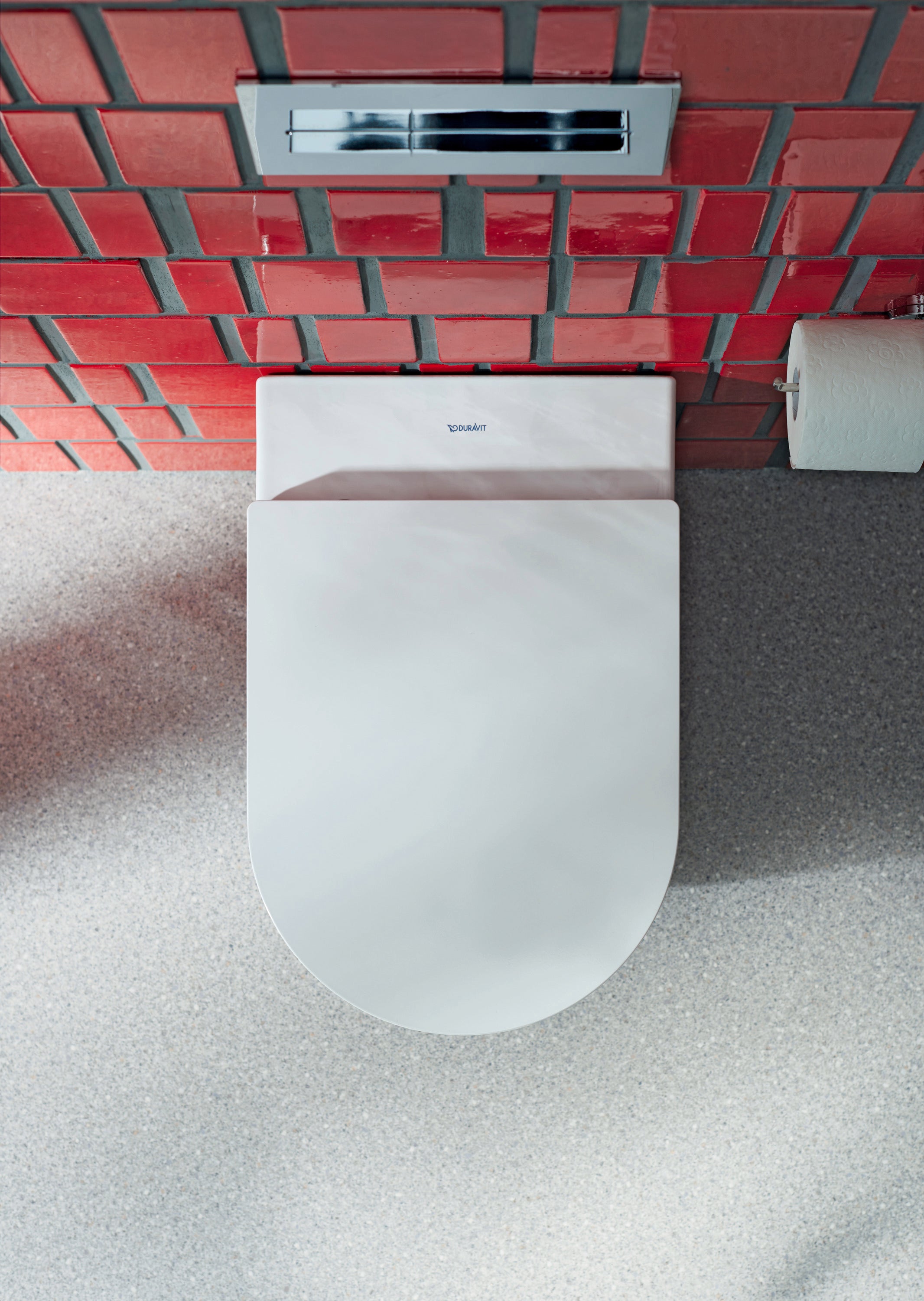 ME by Starck 1.28/0.8 GPF Dual Flush Rimless ADA Compliant Compact Elongated Wall Mounted Toilet in White
