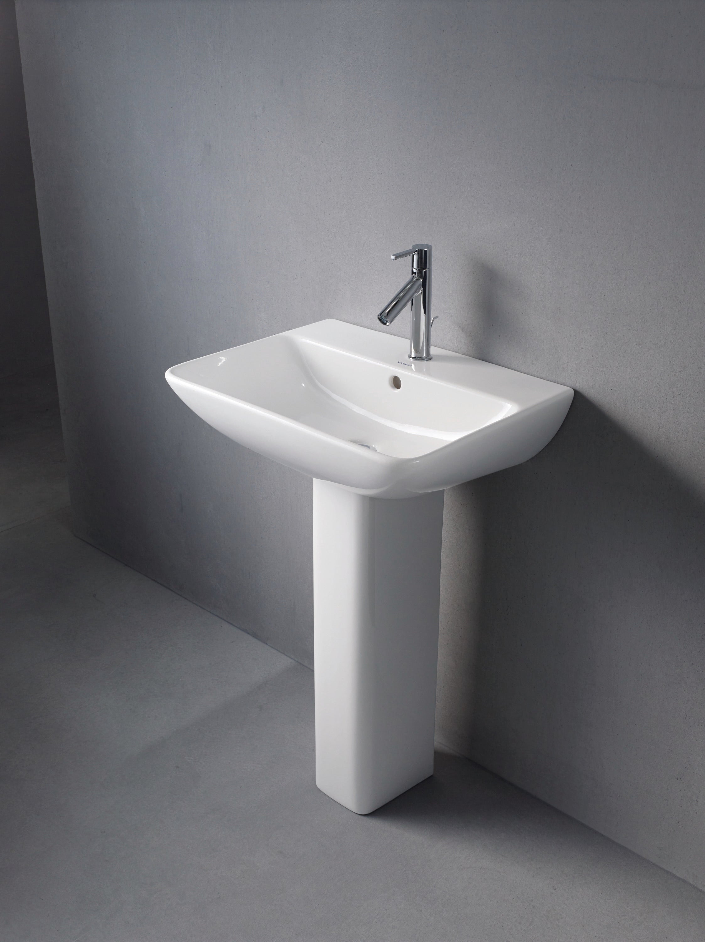 ME by Starck 23 5/8" Rectangular Wall Mounted Sink in White with Single Faucet Hole and with Overflow