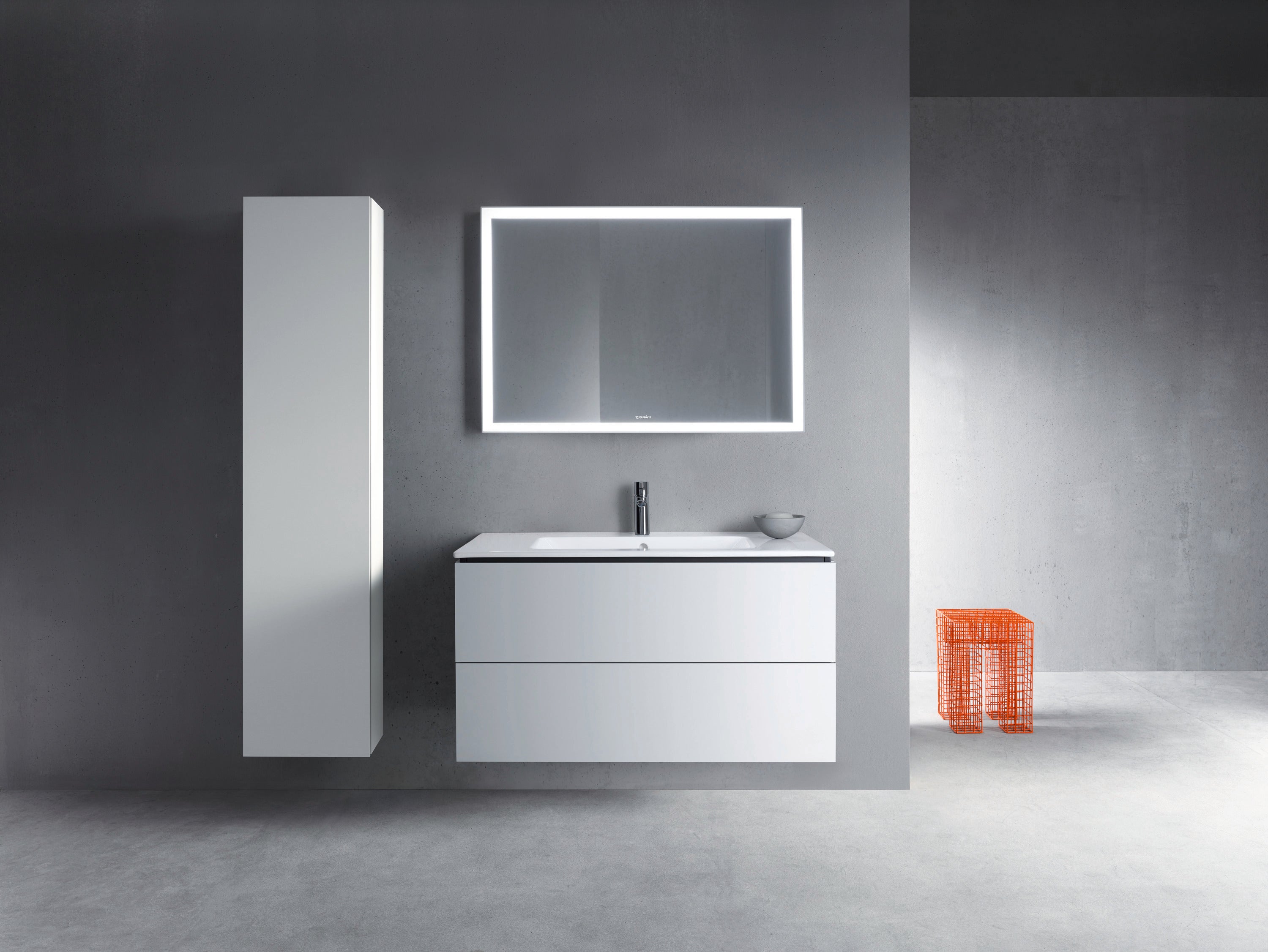 ME by Starck 40 1/2" Rectangular Wall Mounted Sink in White with Single Faucet Hole and with Overflow