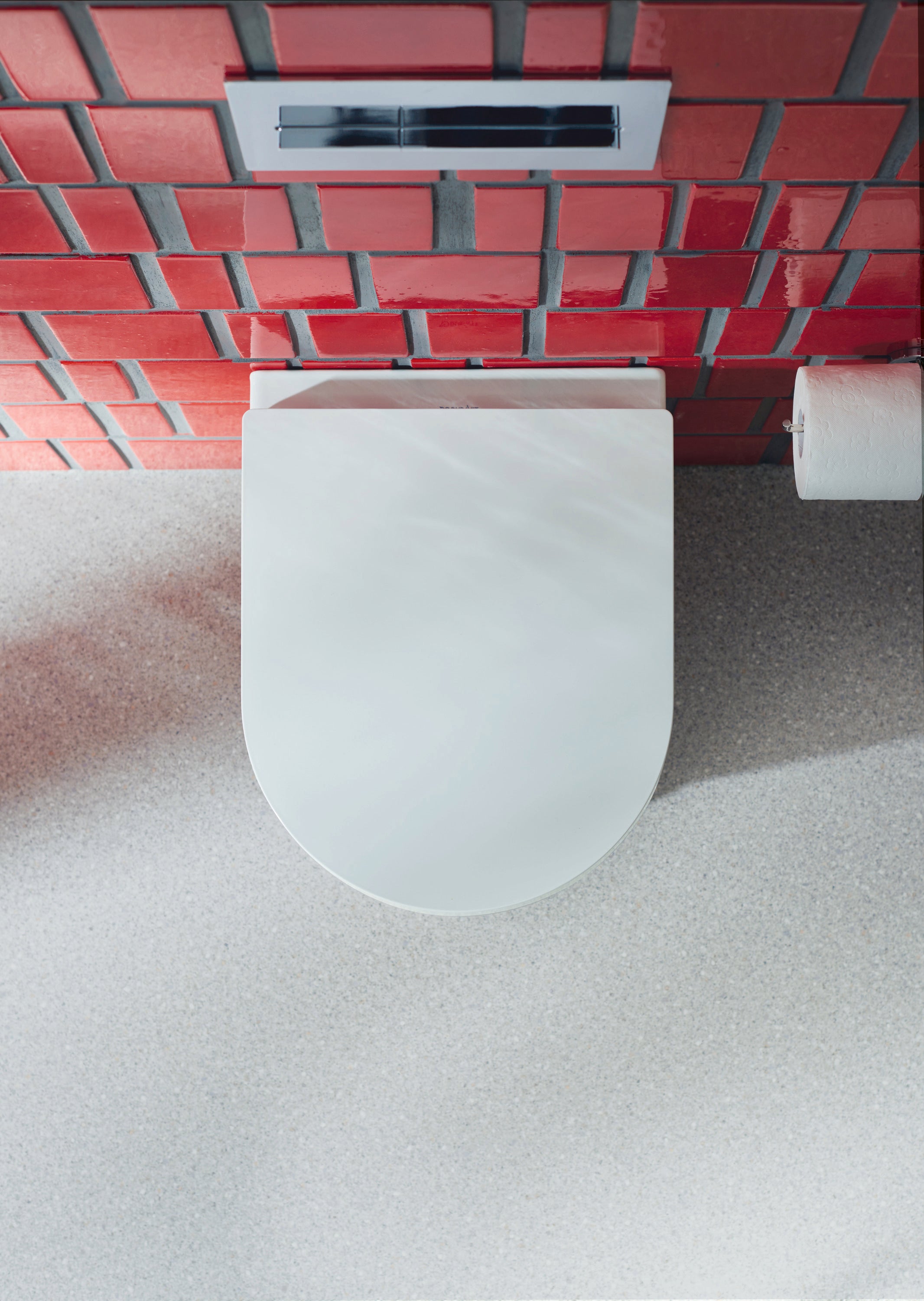 ME by Starck 1.28/0.8 GPF Dual Flush Rimless ADA Compliant Round Wall Mounted Toilet in White - Seat, Actuator, and In-Wall Tank and Carrier Sold Separately