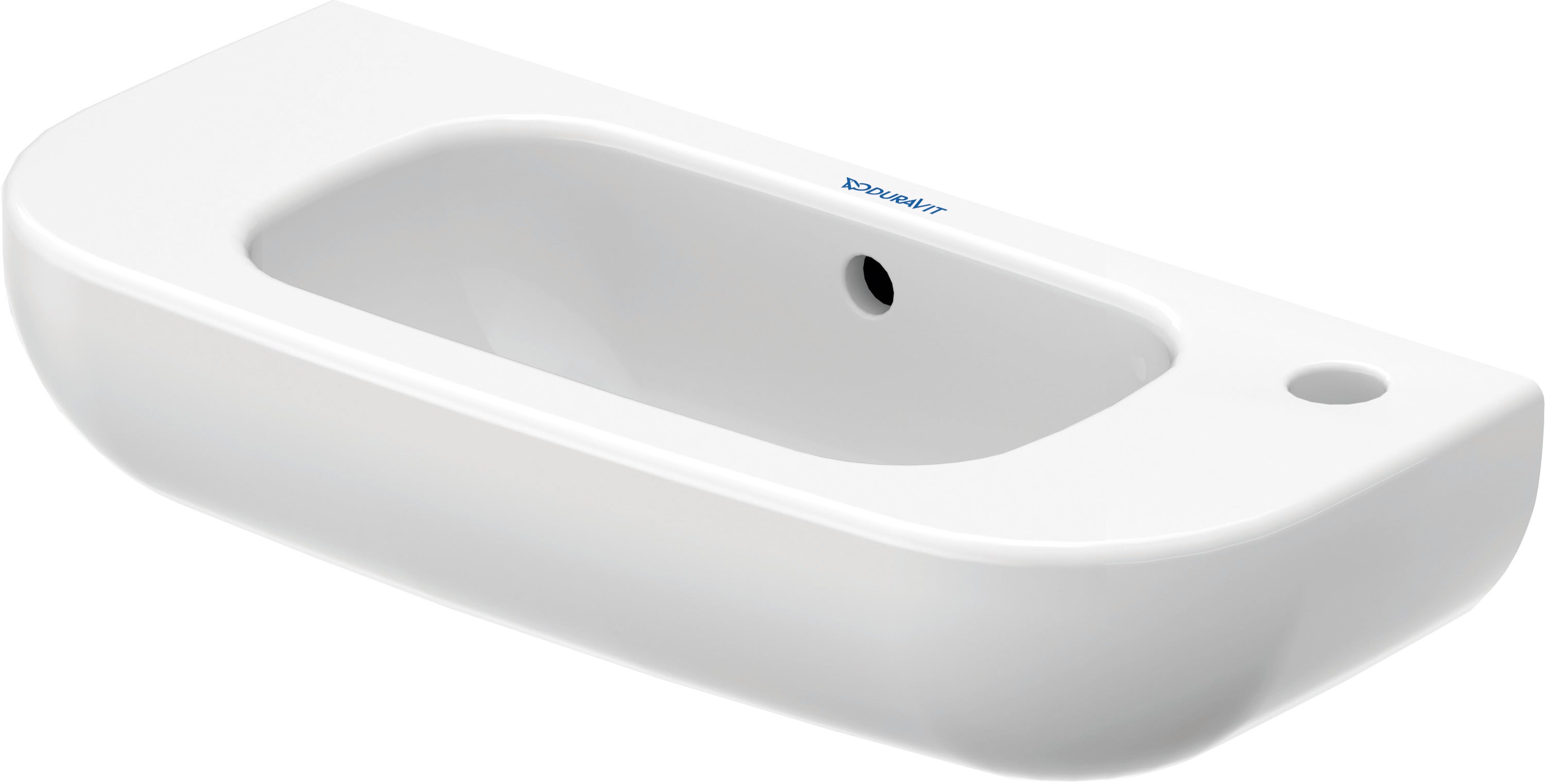 D-Code 19 5/8" Rectangular Wall Mounted Sink in White with Single Faucet Hole and with Overflow