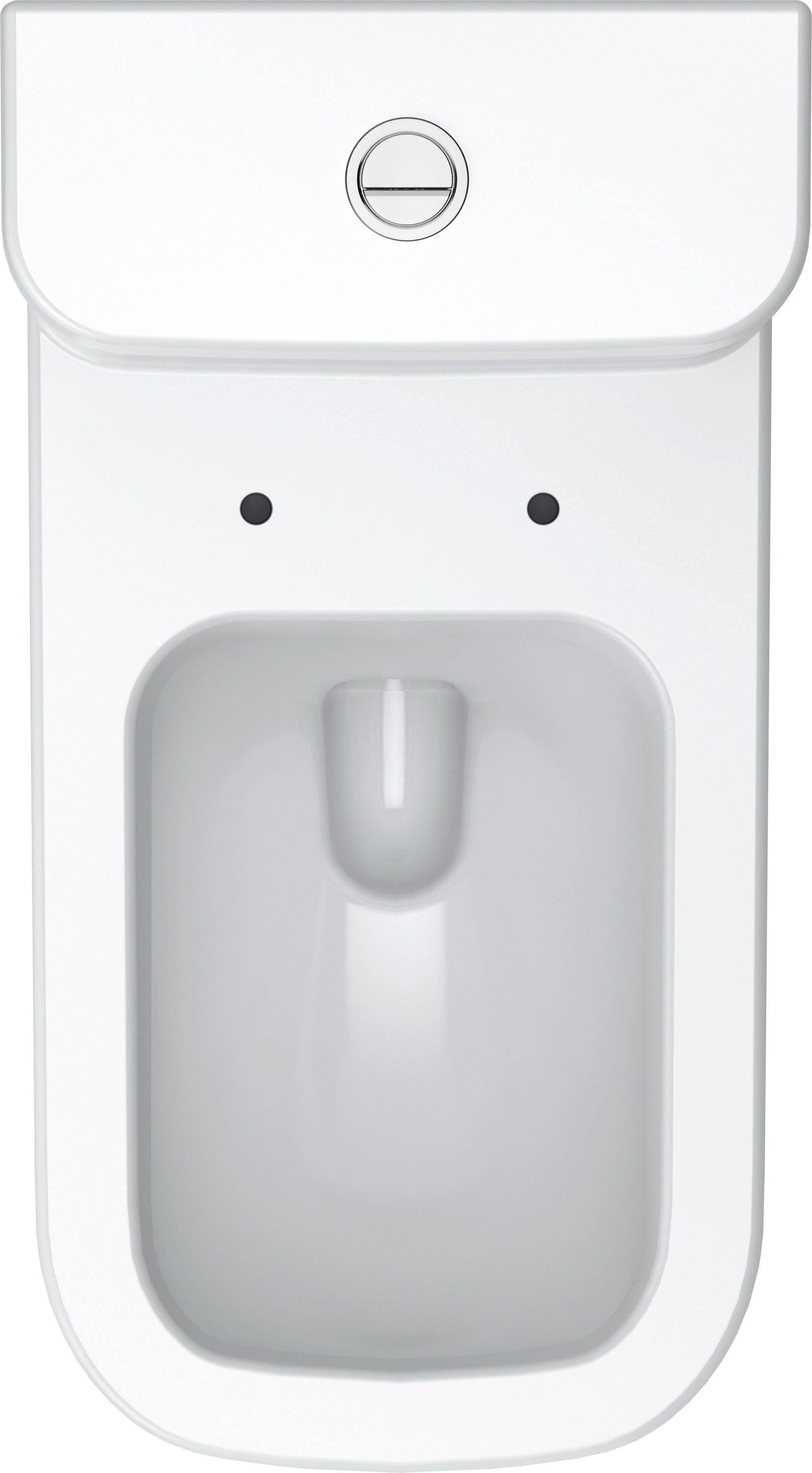 Happy D.2 1.32/0.92 GPF Dual Flush Elongated One Piece Toilet in White, Top Push Button Flush - Seat Sold Separately