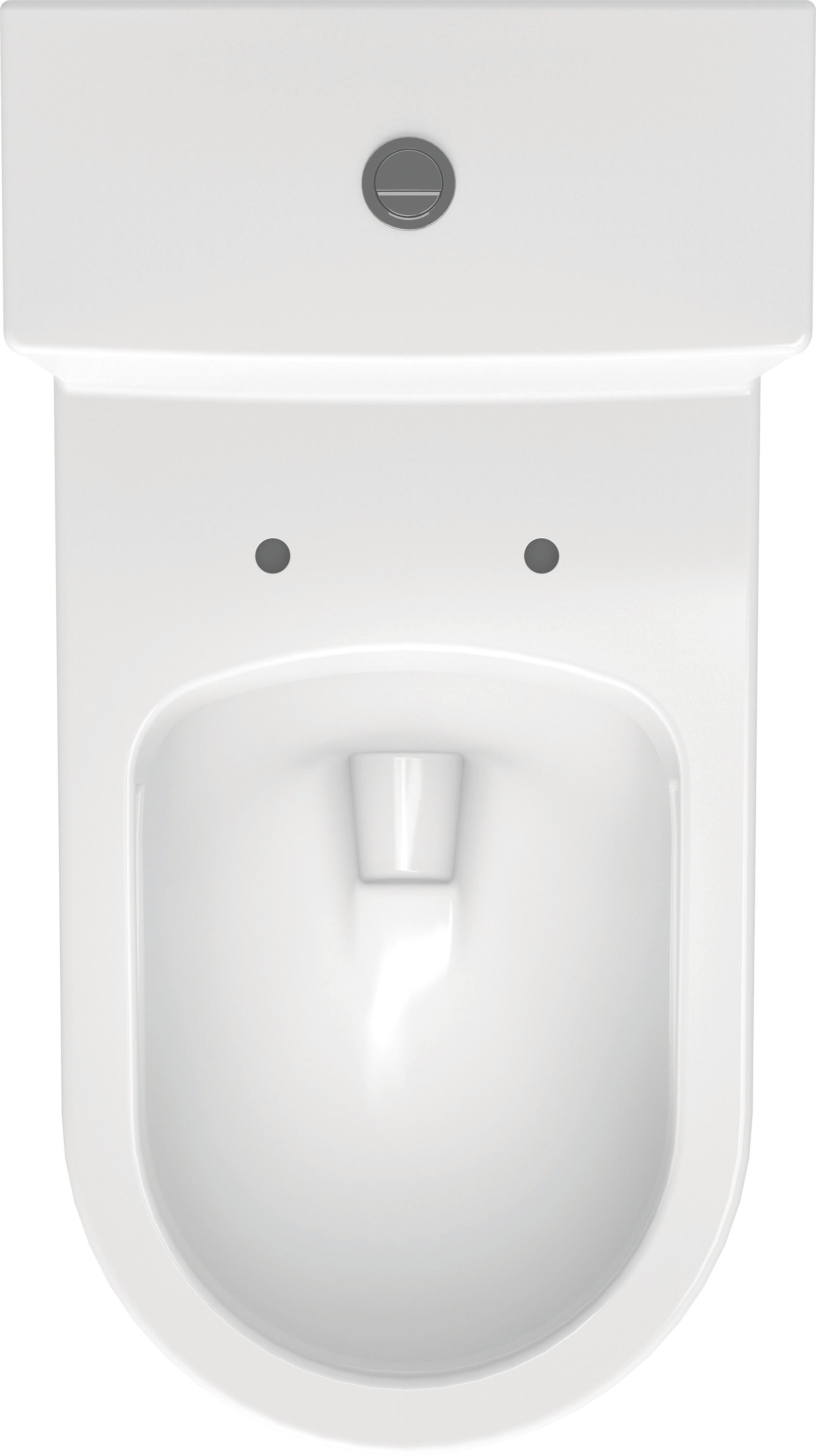 ME by Starck 1.32/0.92 GPF Dual Flush Rimless Elongated One Piece Toilet in White, Top Push Button Flush - Seat Sold Separately