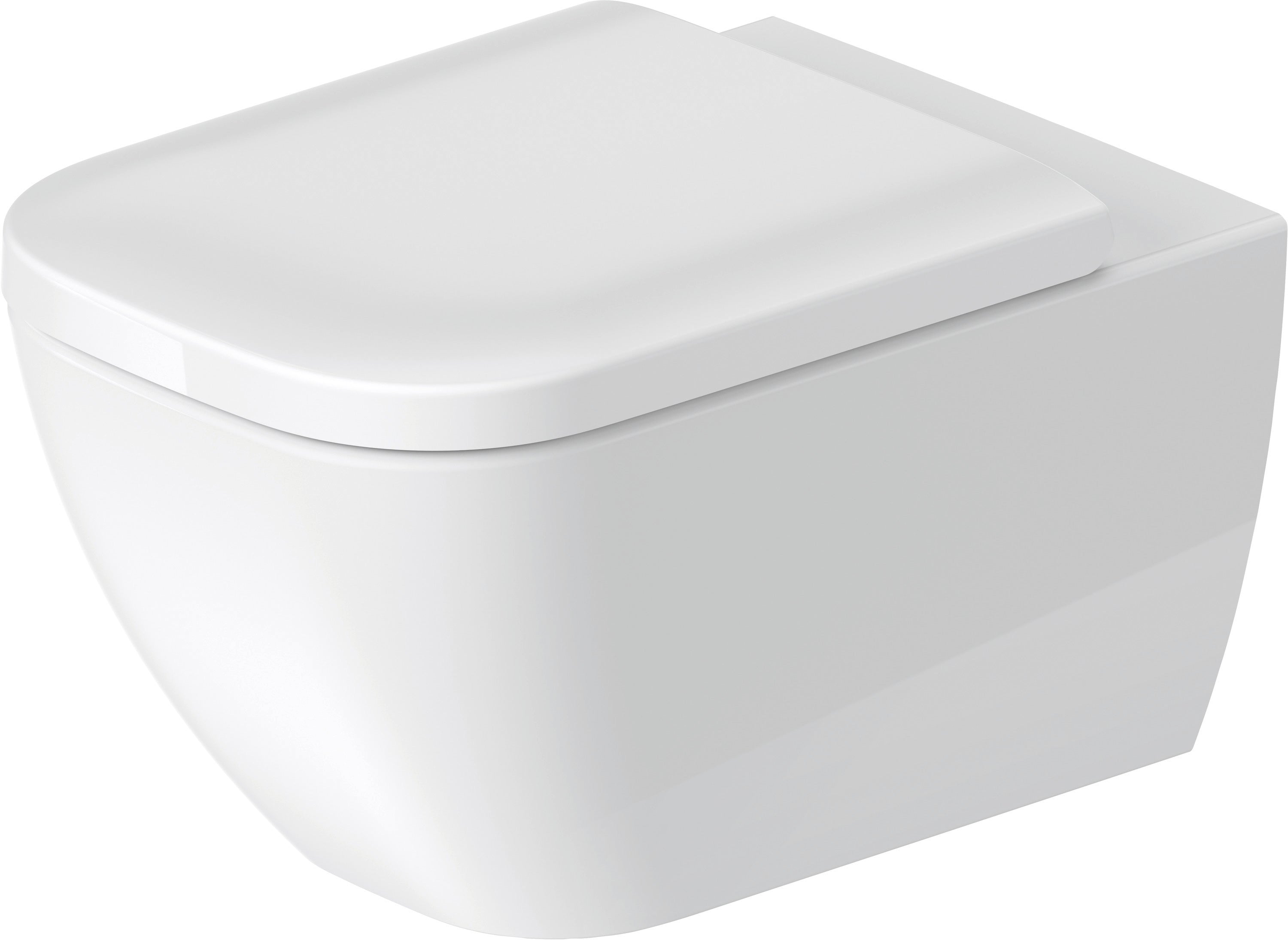 Happy D.2 1.6/0.8 GPF Dual Flush Rimless ADA Compliant Compact Elongated Wall Mounted Toilet in White - Seat, Actuator, and In-Wall Tank and Carrier Sold Separately