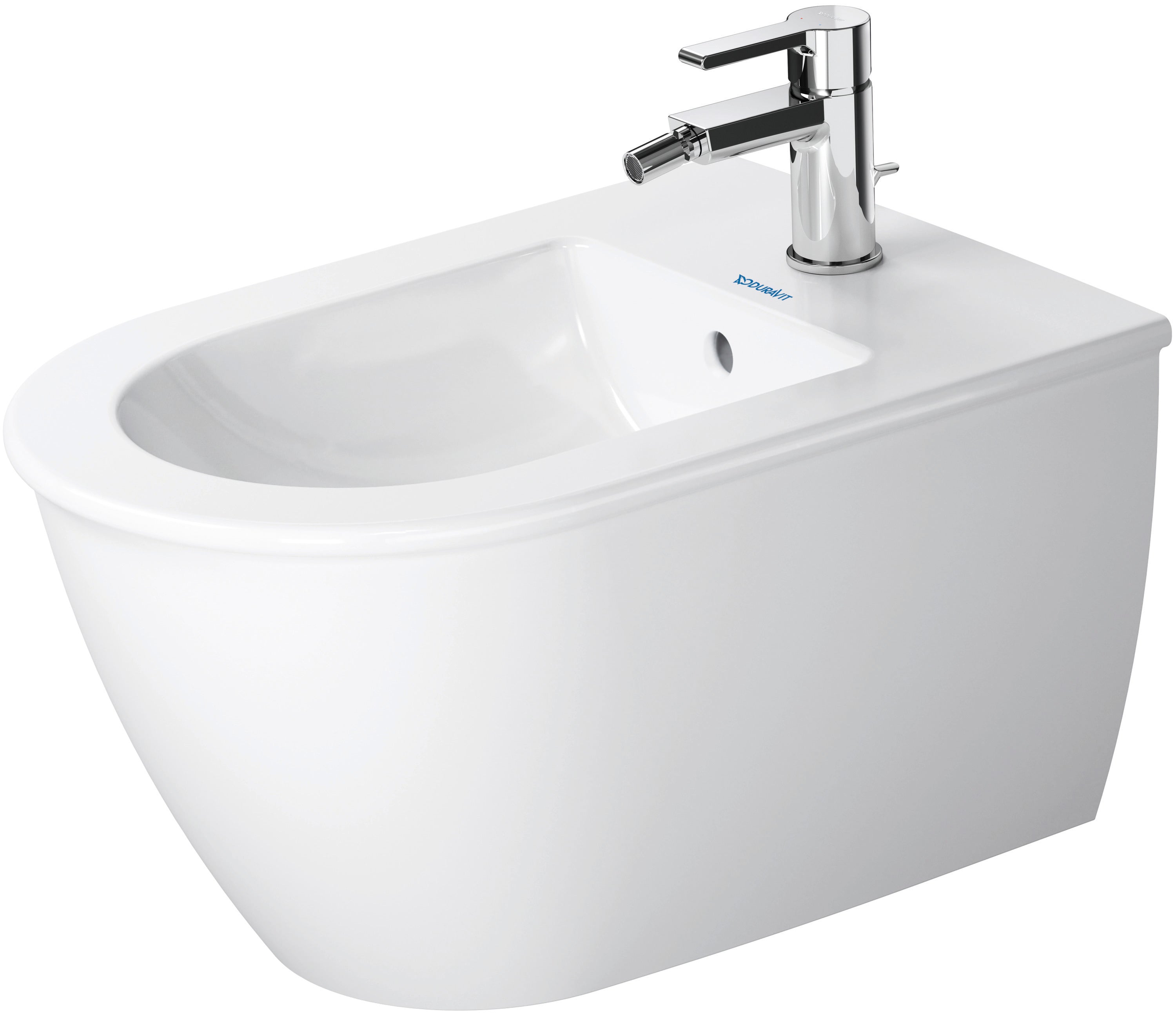Darling New Single Hole Horizontal Spray Wall Mount Bidet in White