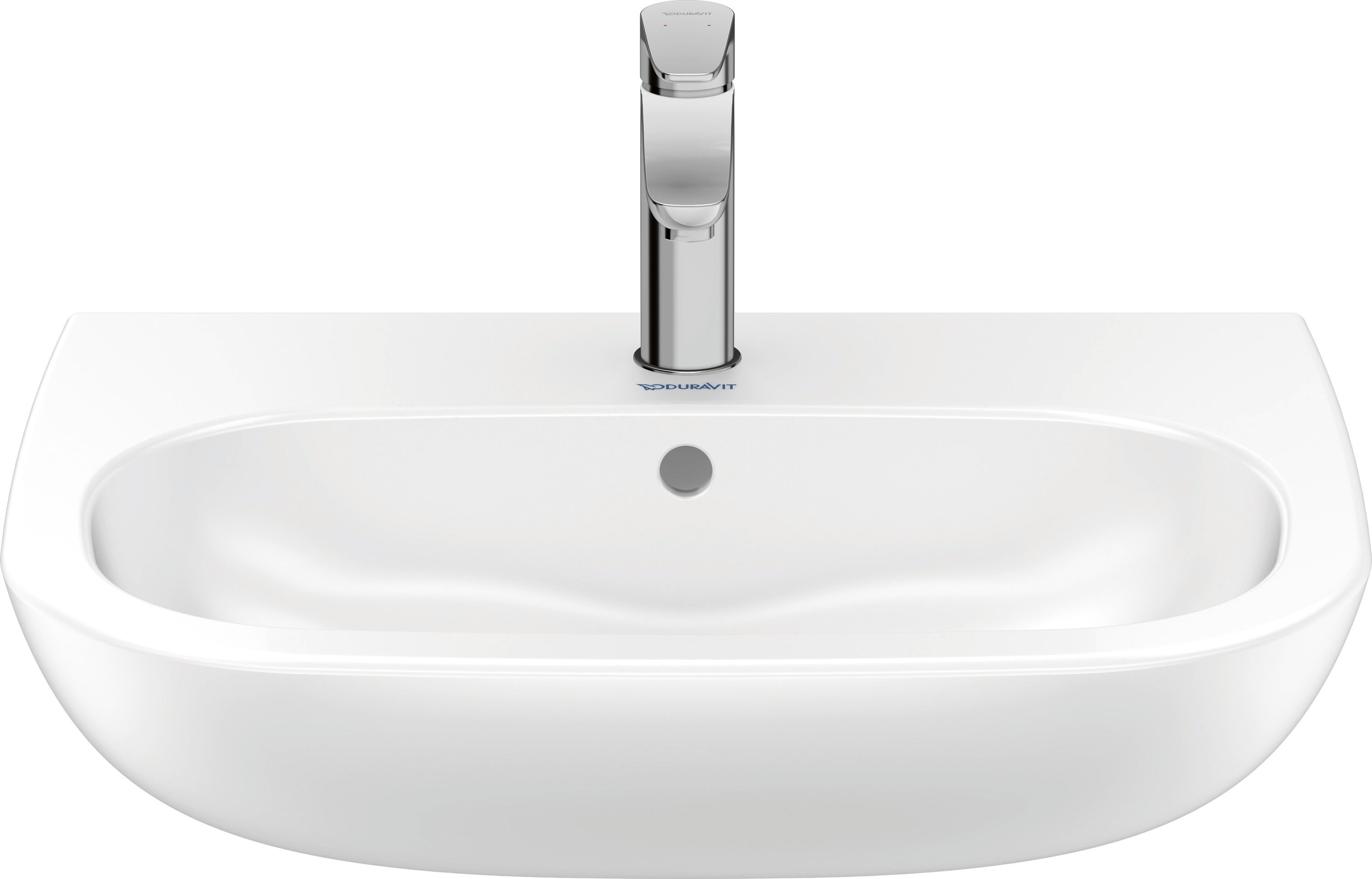 D-Code 23 5/8" Rectangular Wall Mounted Sink in White with Single Faucet Hole and with Overflow