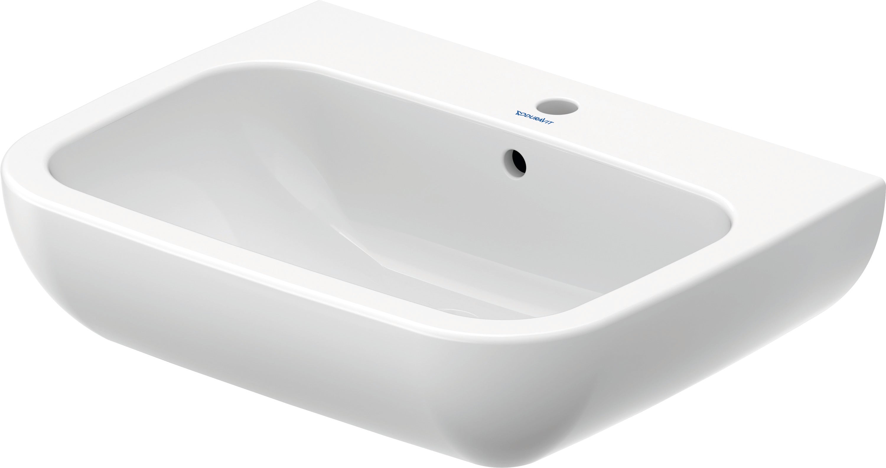 D-Code 25 5/8" Rectangular Wall Mounted Sink in White with Single Faucet Hole and with Overflow