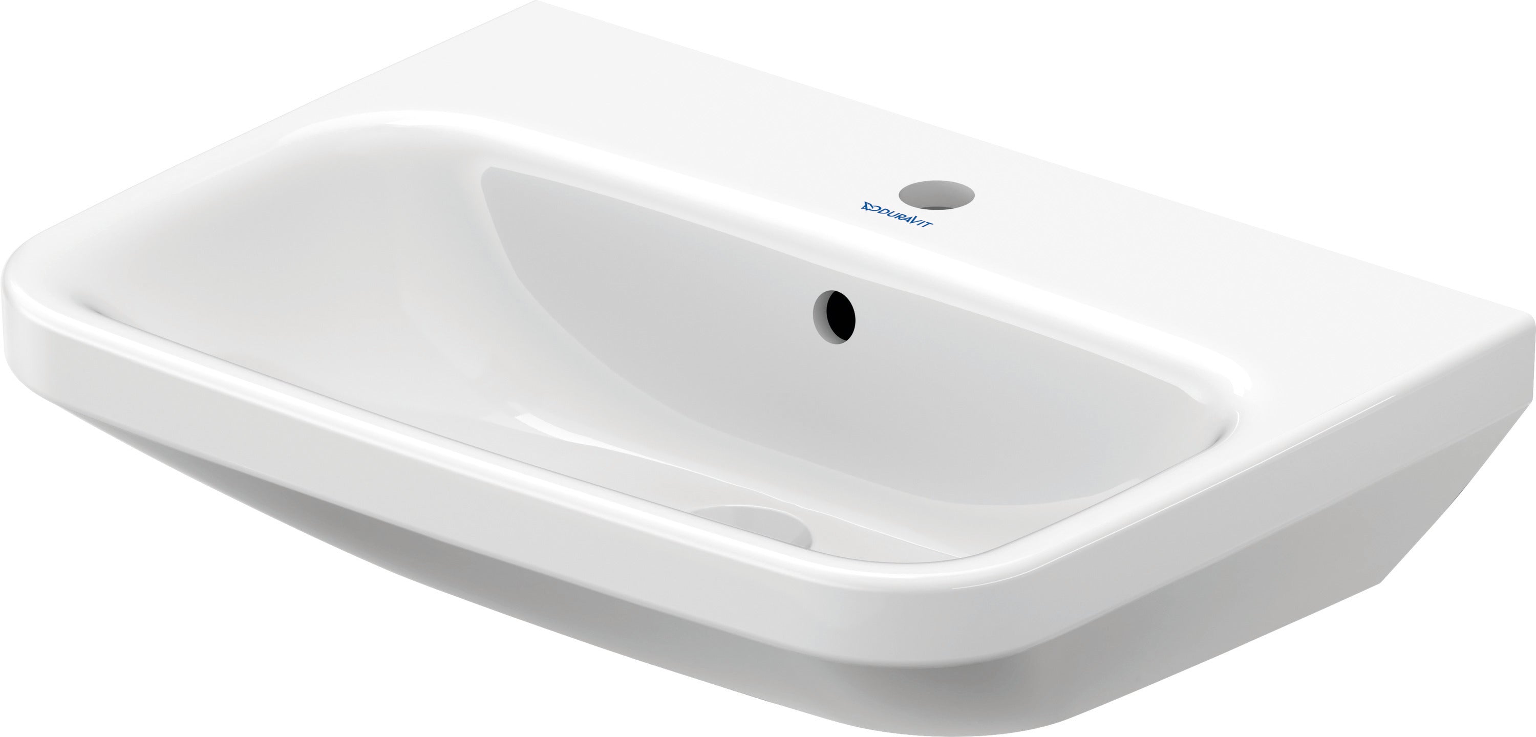 DuraStyle 23 5/8" Rectangular Wall Mounted Sink in White with Single Faucet Hole and with Overflow