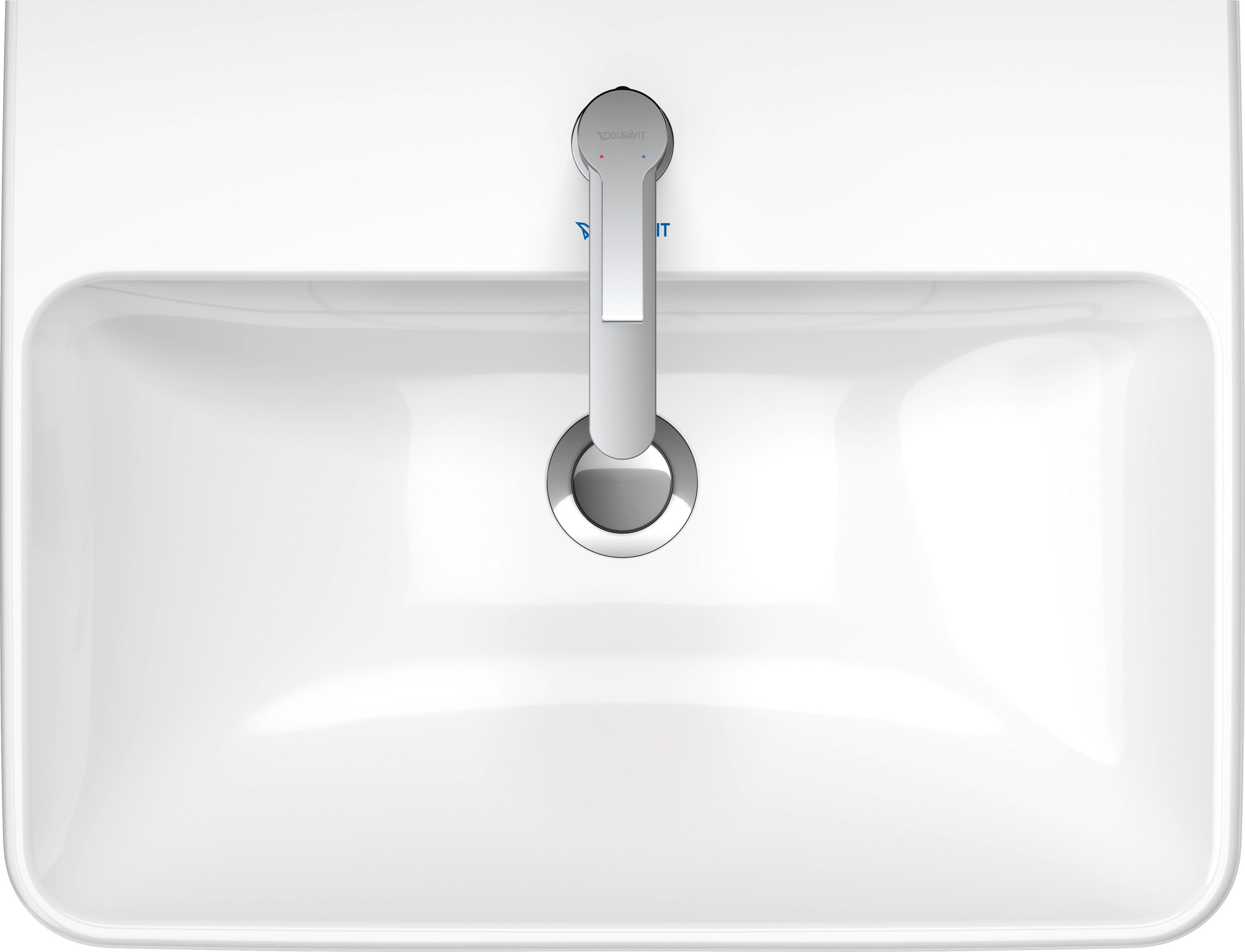 ME by Starck 23 5/8" Rectangular Wall Mounted Sink in White with Single Faucet Hole and with Overflow
