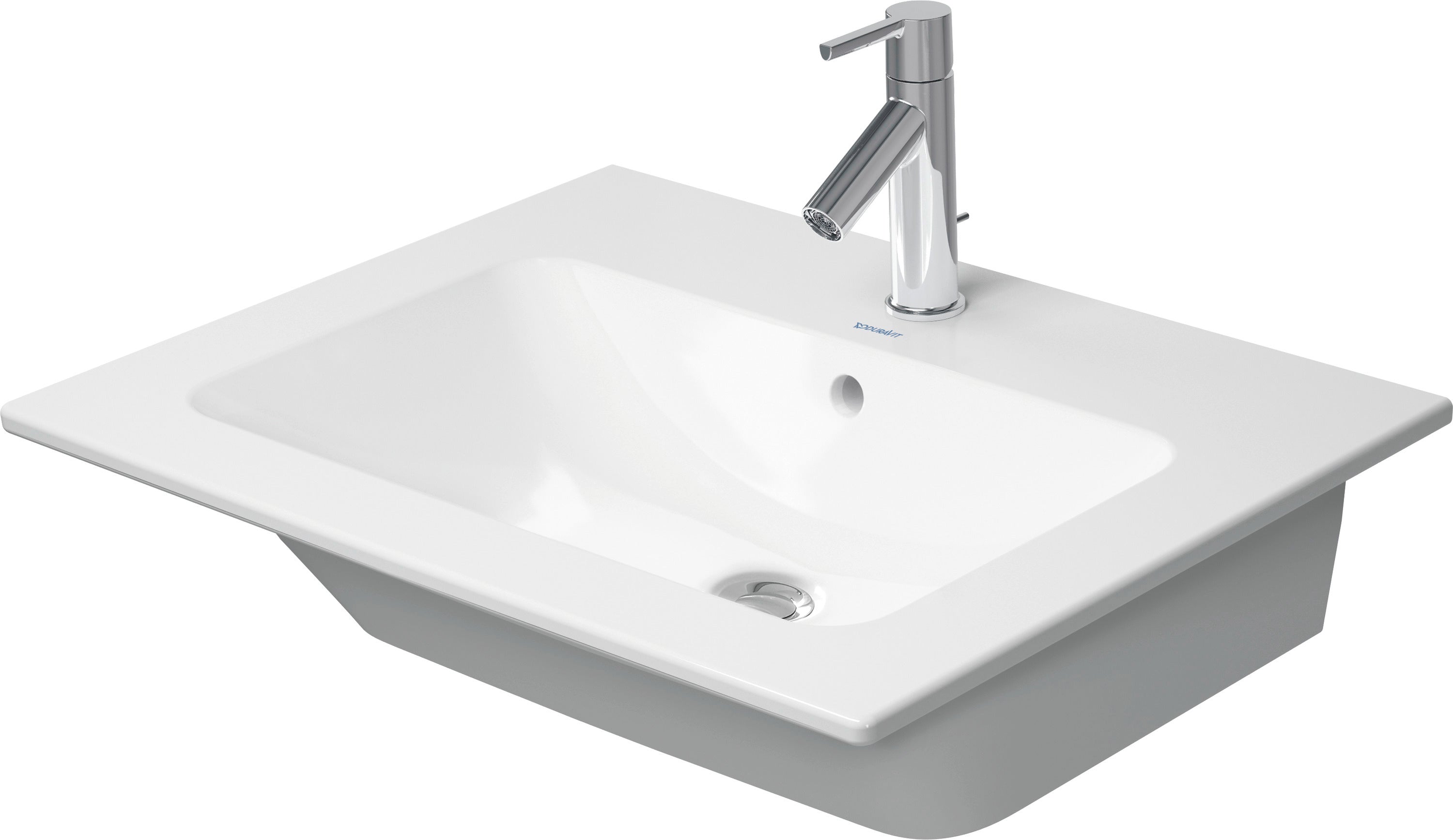 ME by Starck 24 3/4" Rectangular Wall Mounted Sink in White with Overflow