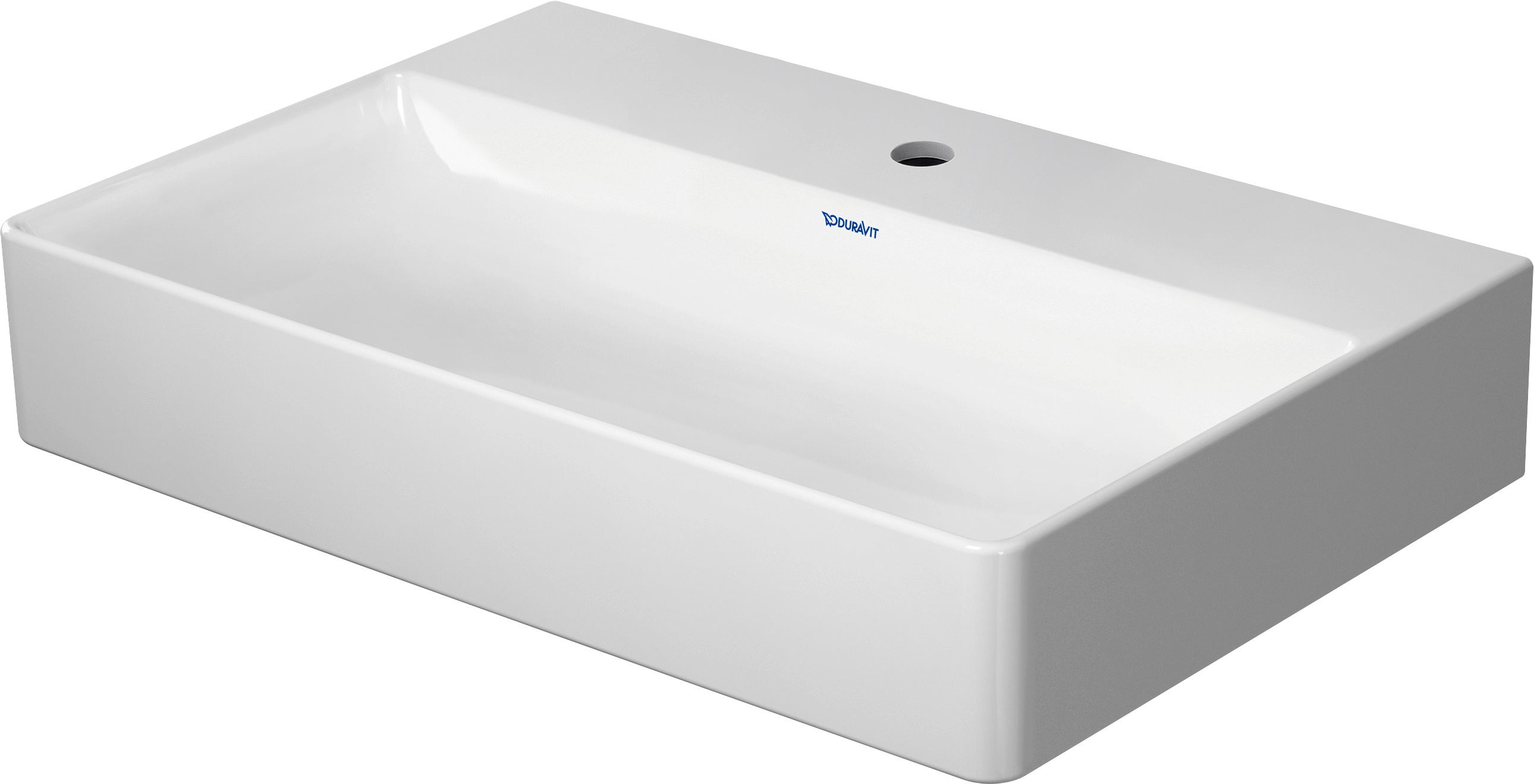 DuraSquare 23 5/8" Rectangular Wall Mounted Sink in White with Single Faucet Hole