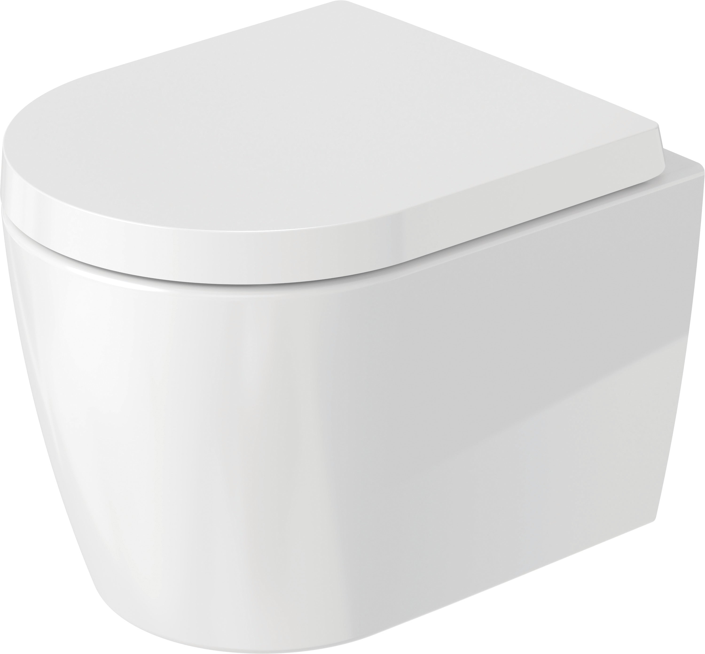 ME by Starck 1.28/0.8 GPF Dual Flush Rimless ADA Compliant Round Wall Mounted Toilet in White - Seat, Actuator, and In-Wall Tank and Carrier Sold Separately