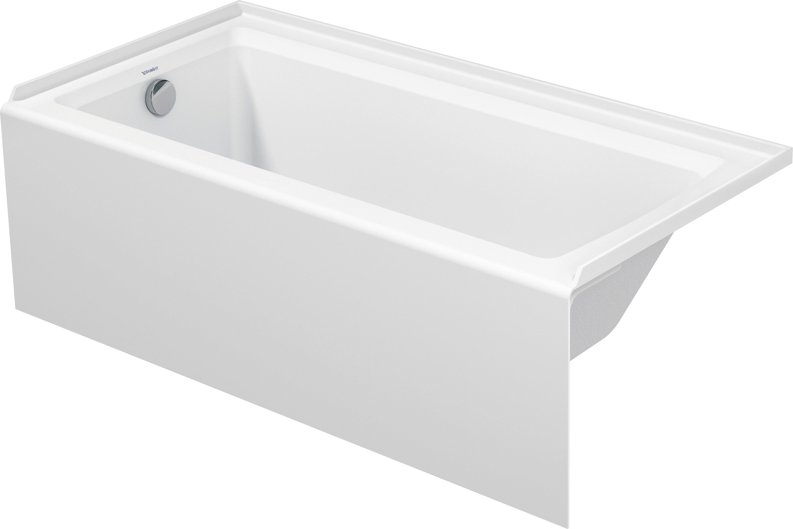 Architec 60" x 30" Rectangular Alcove Bathtub in White Acrylic with Left Drain, Drain Sold Separately