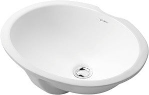Design Classics 18 1/8" Oval Undermount Sink in White with Overflow