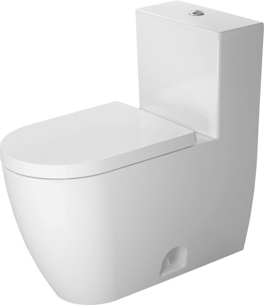 ME by Starck 1.28 GPF Single Flush Rimless Elongated One Piece Toilet in White, Top Push Button Flush - Seat Included