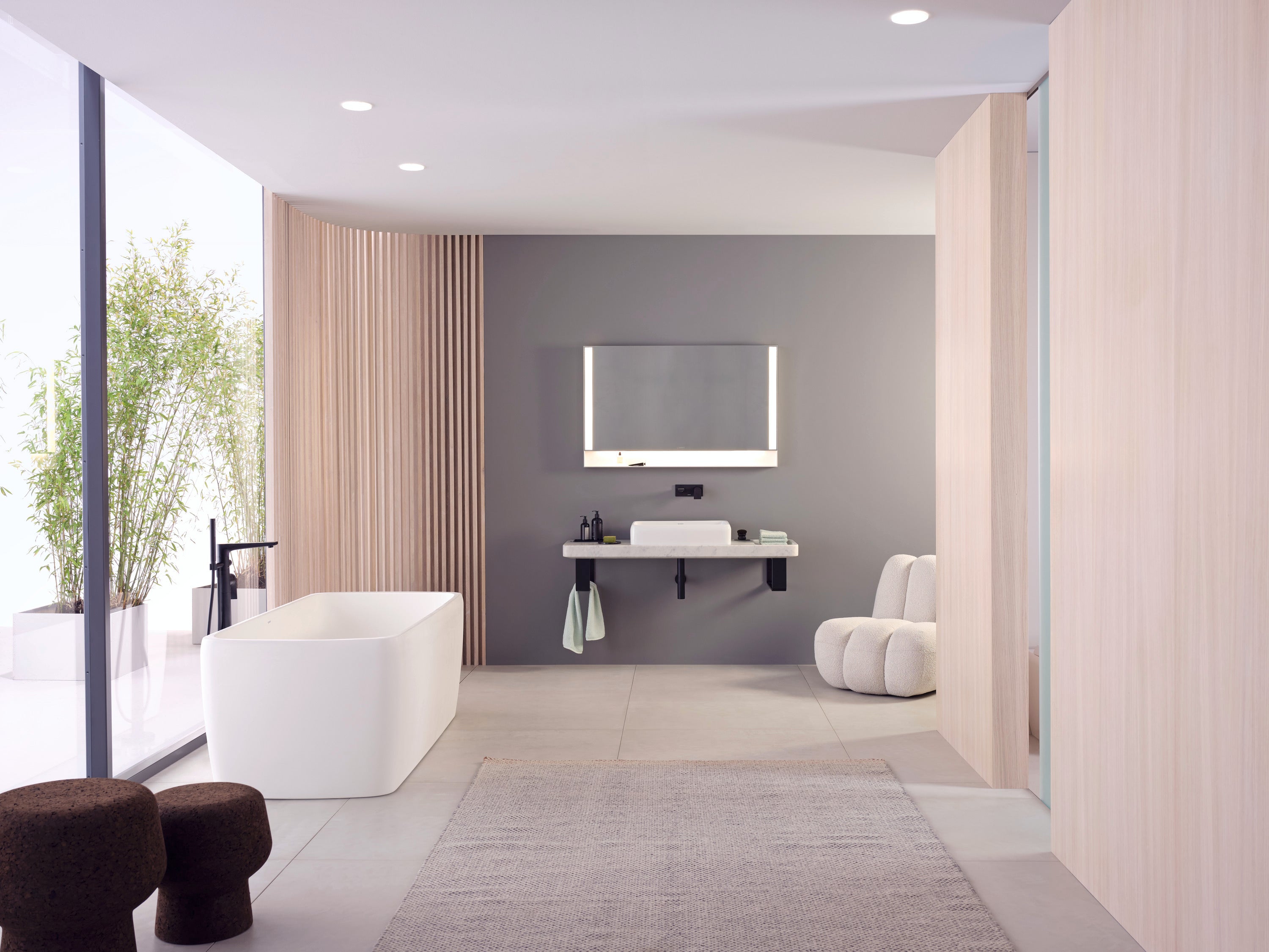 Studio F. A. Porsche Collection 39 3/8" Rectangular Wall Mounted Sink in White with Single Faucet Hole and with Overflow