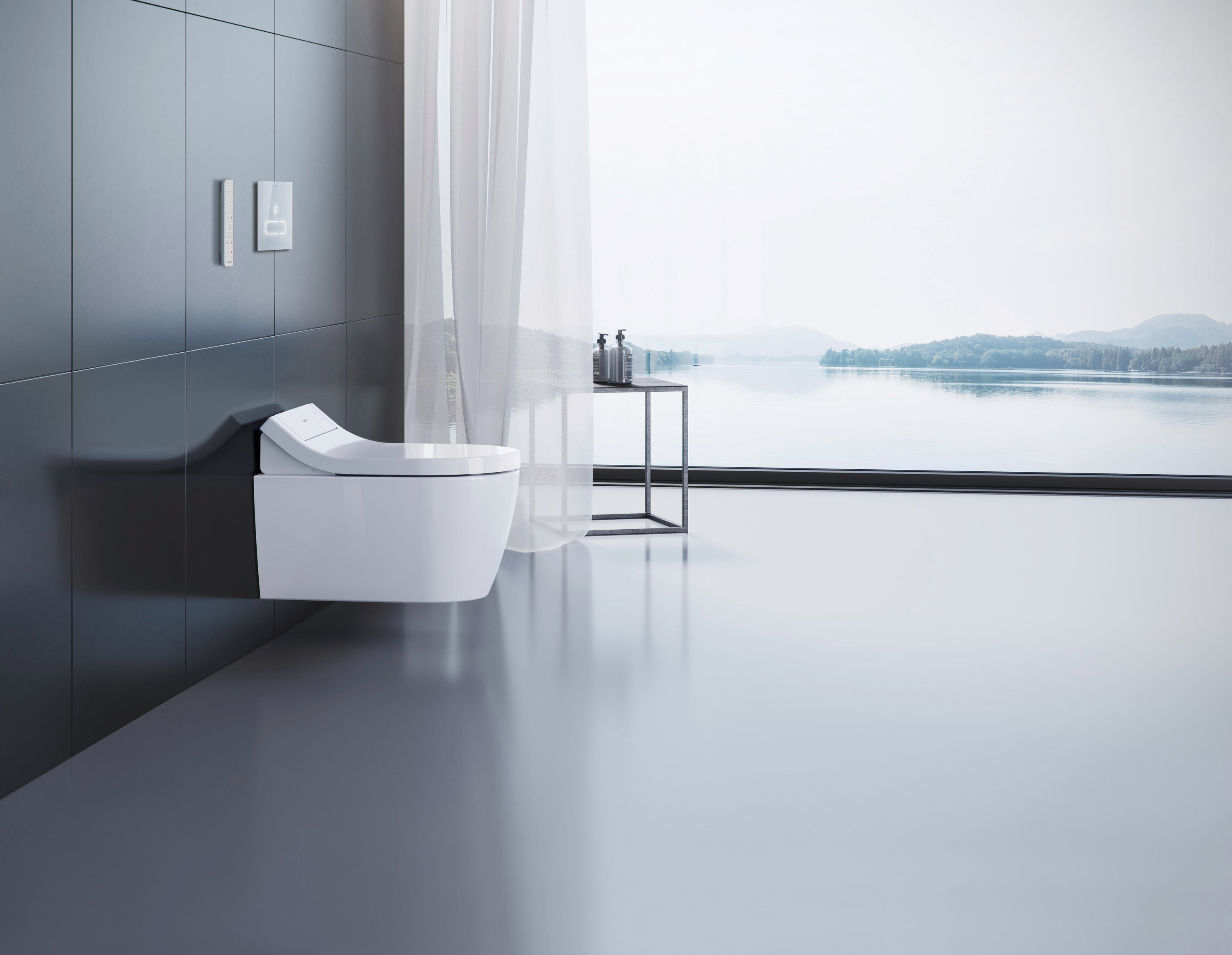 SensoWash Classic Elongated Bidet Toilet Seat in White, with Remote & App Control, Concealed Connections