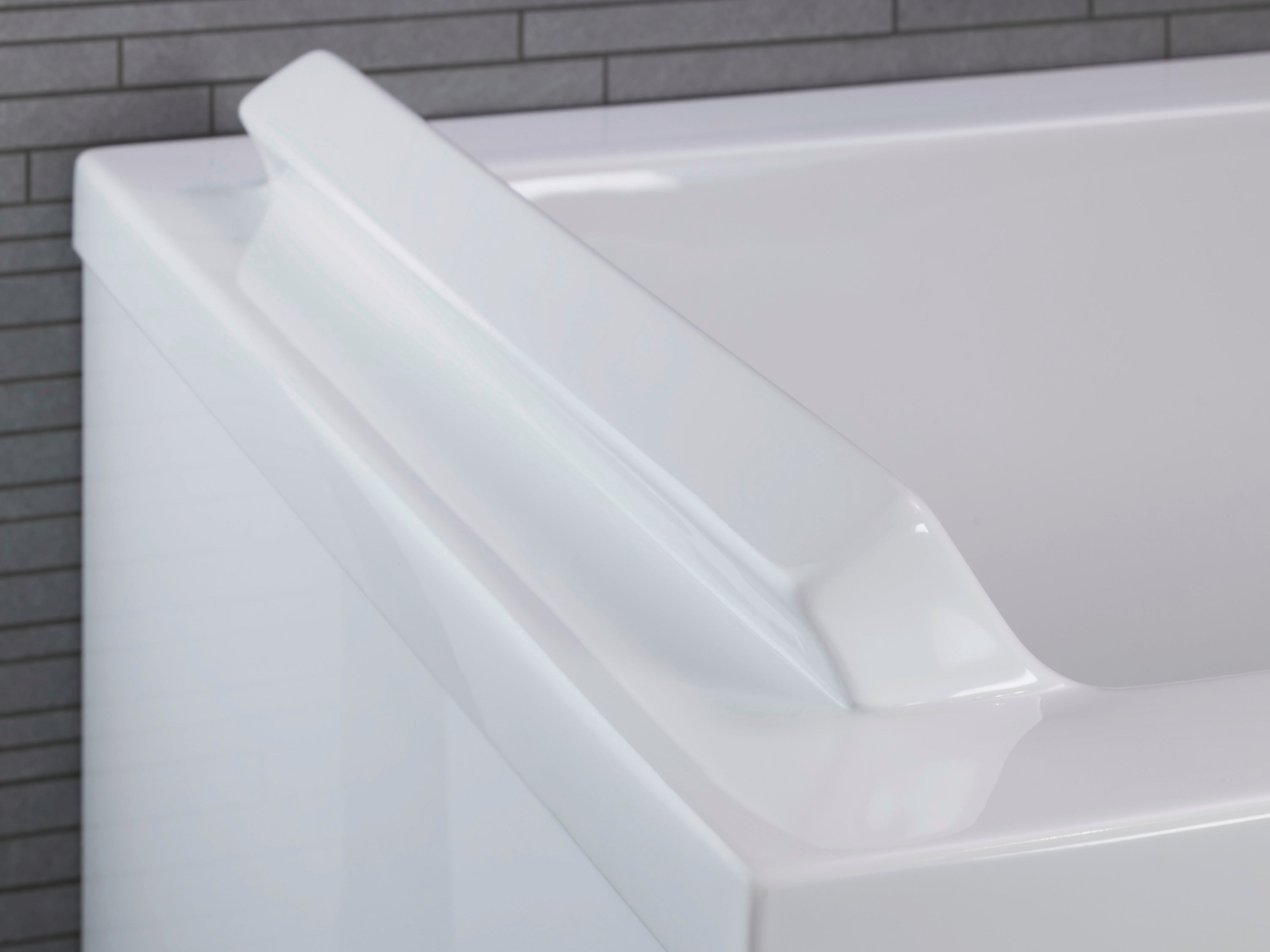 Starck 66 7/8" x 31 1/2" Rectangular Drop In Bathtub in White Acrylic with Reversible Drain, Drain Sold Separately
