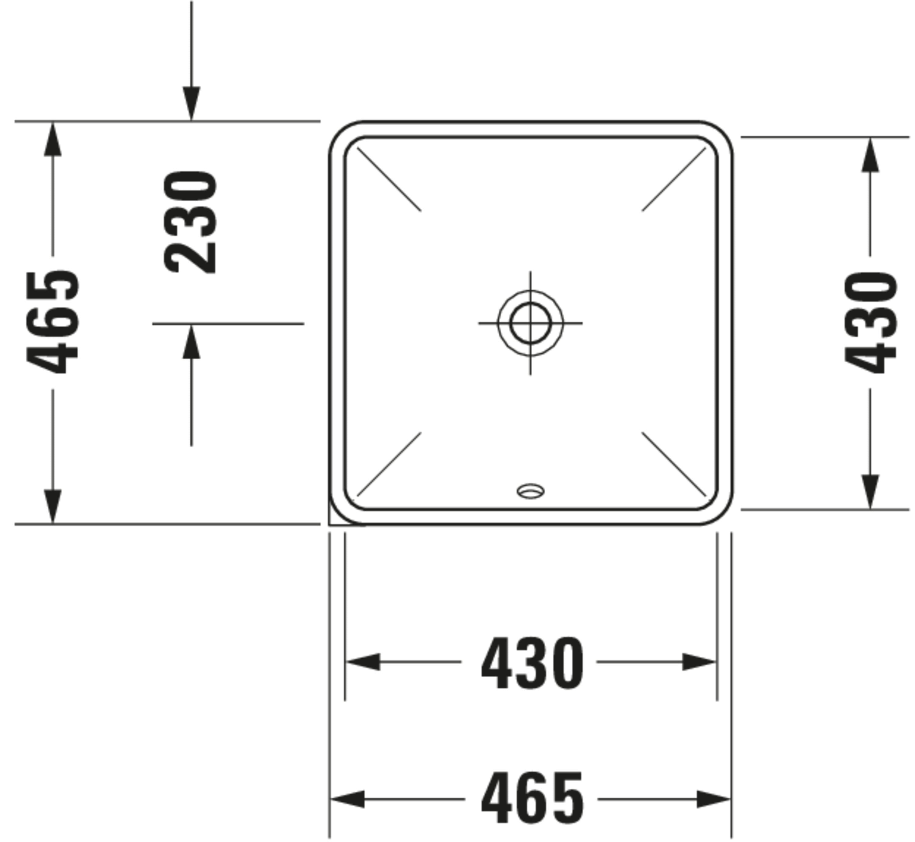 Starck 3 18 1/4" Rectangular Undermount Sink in White with Overflow