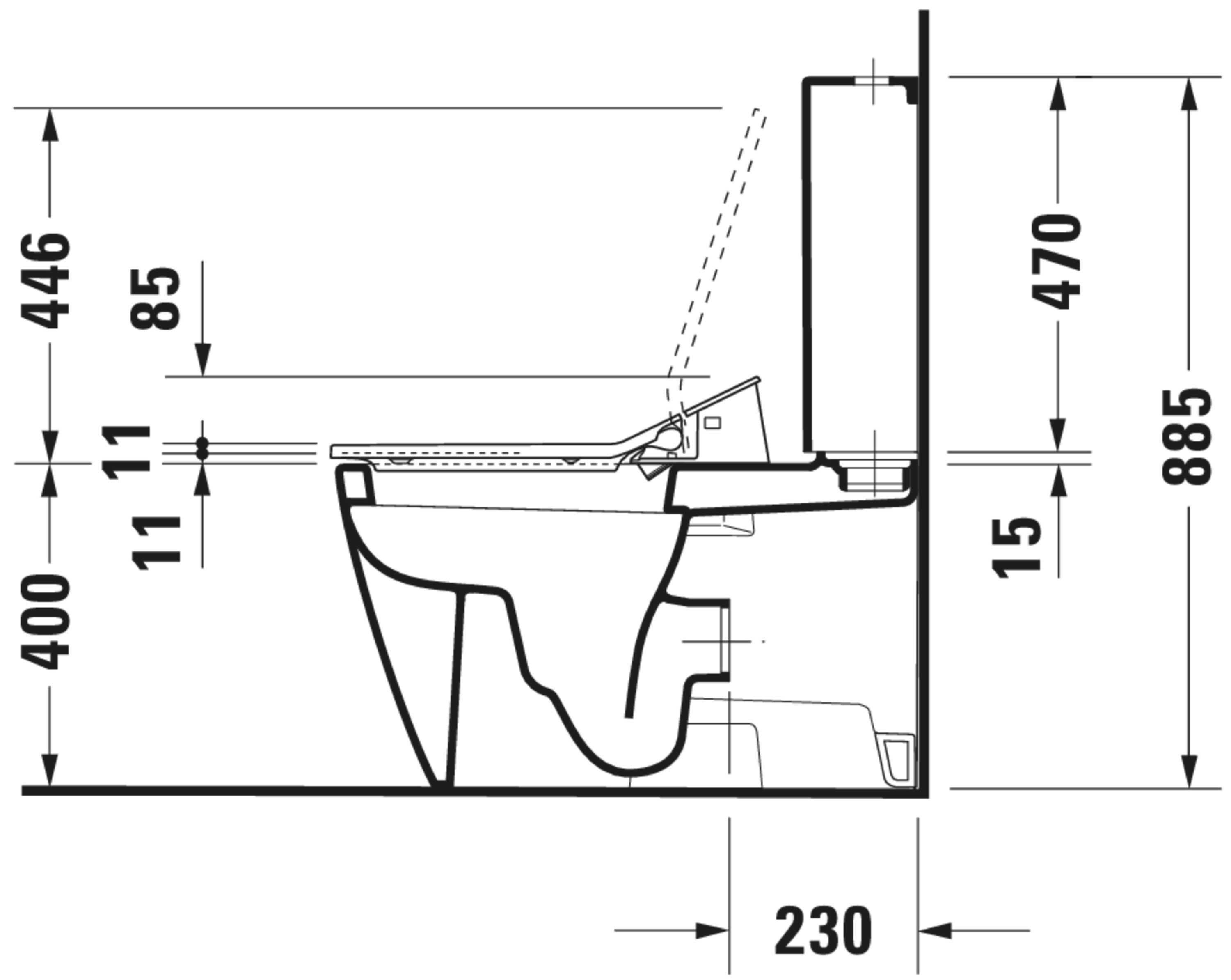 SensoWash Slim Elongated Bidet Toilet Seat in White, with Remote, Concealed Connections