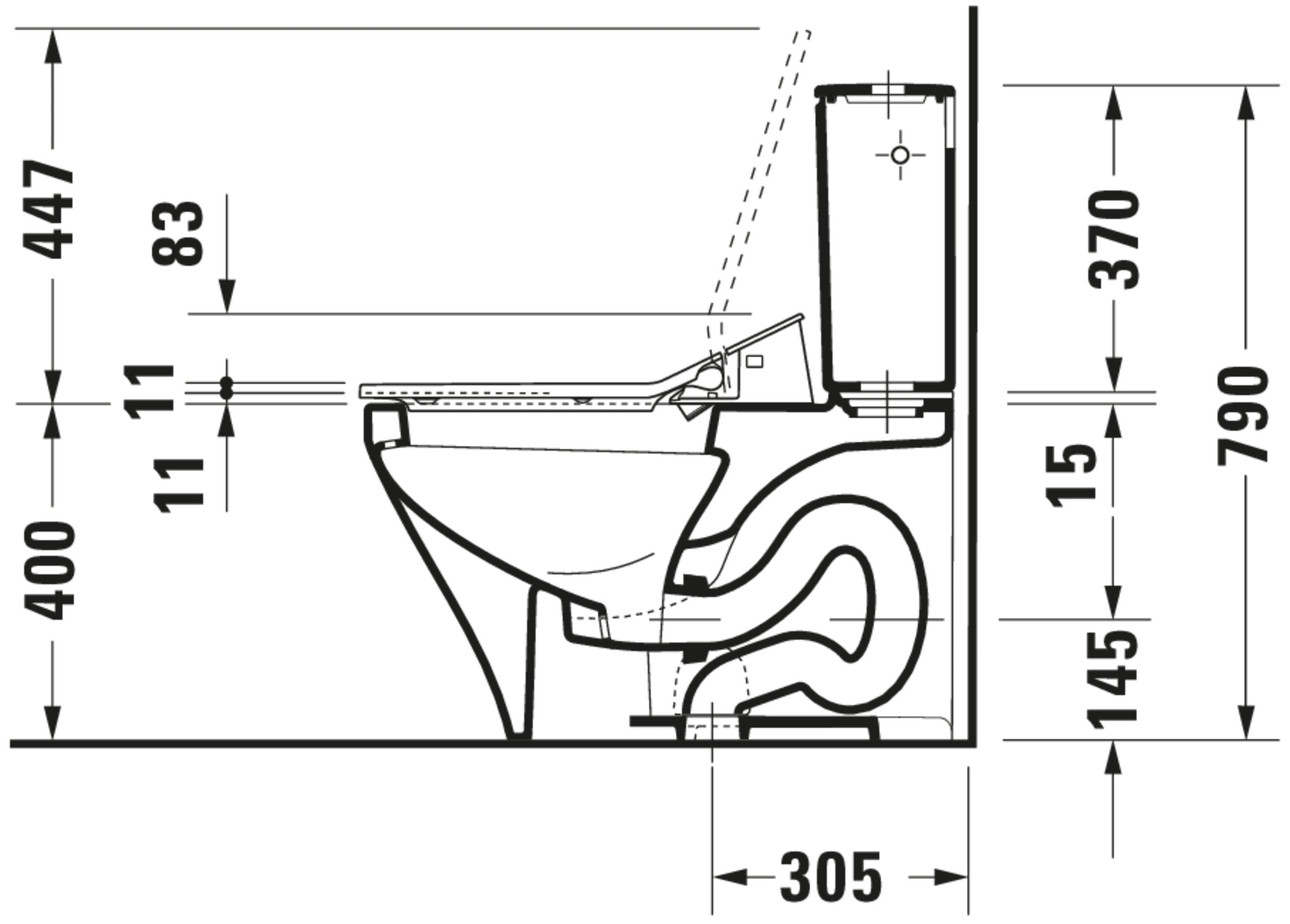 DuraStyle 1.32/0.92 GPF Dual Flush Elongated Toilet Bowl in White